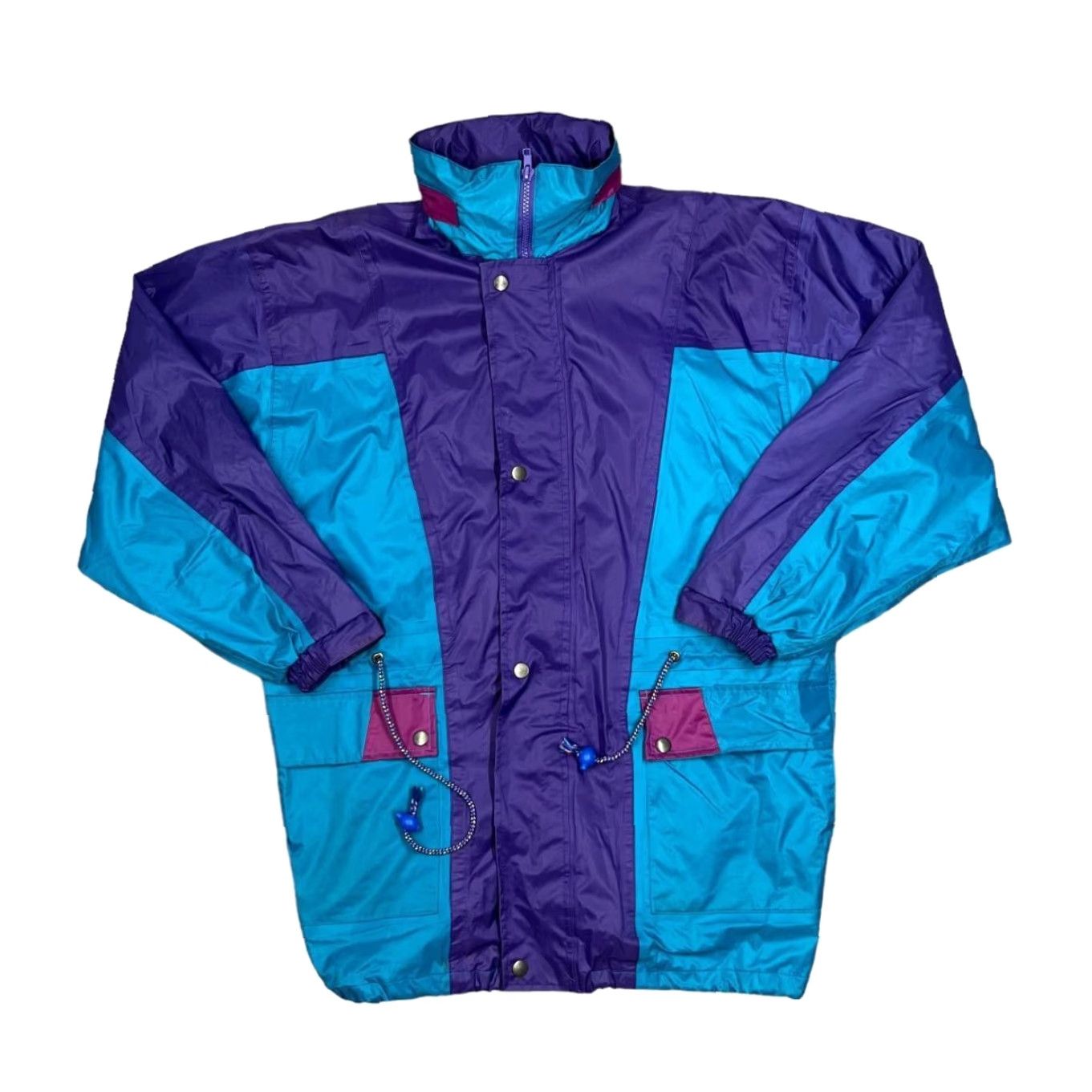 Vintage VINTAGE Ocean Spray Colour Block Windbreaker Jacket Medium Mens Colourful 90s Lined Cagoule Size US M / EU 48-50 / 2 - 2 Thumbnail