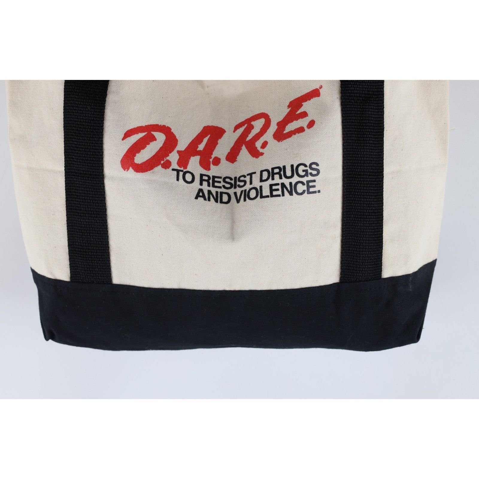 Vintage Vintage 90s DARE To Resist Drugs Violence Canvas Tote Bag Size ONE SIZE - 3 Thumbnail