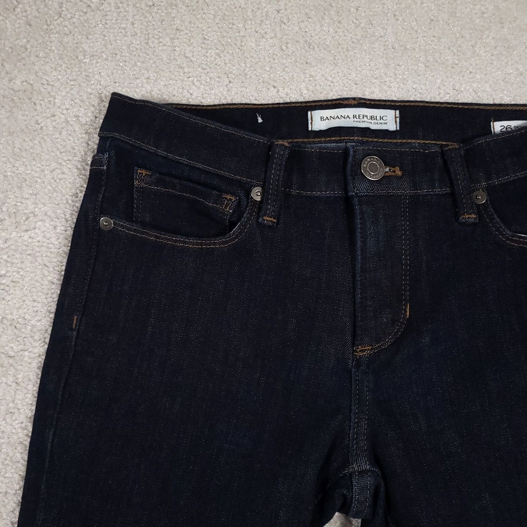 Banana Republic Banana Republic Jeans Womens 26 Skinny Ankle Stretch Dark Wash Denim Blue Slim Pockets Size 26" / US 2 / IT 38 - 4 Thumbnail