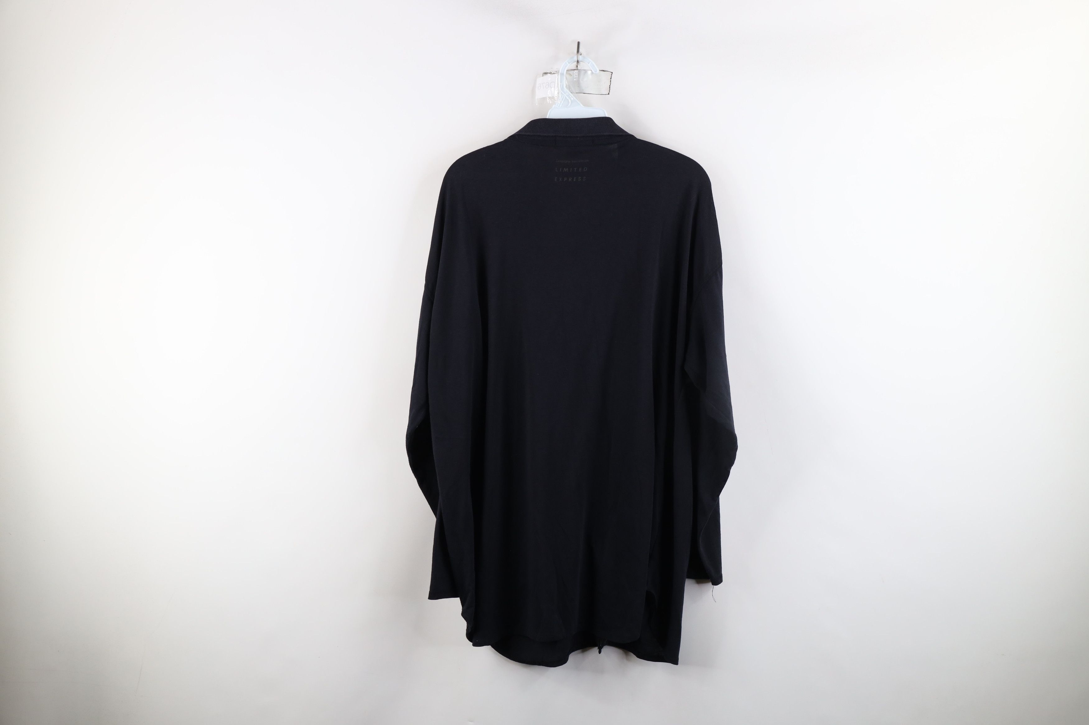 Express × Vintage Vintage 90s Express Knit Collared Button Shirt Black Size US L / EU 52-54 / 3 - 9 Thumbnail