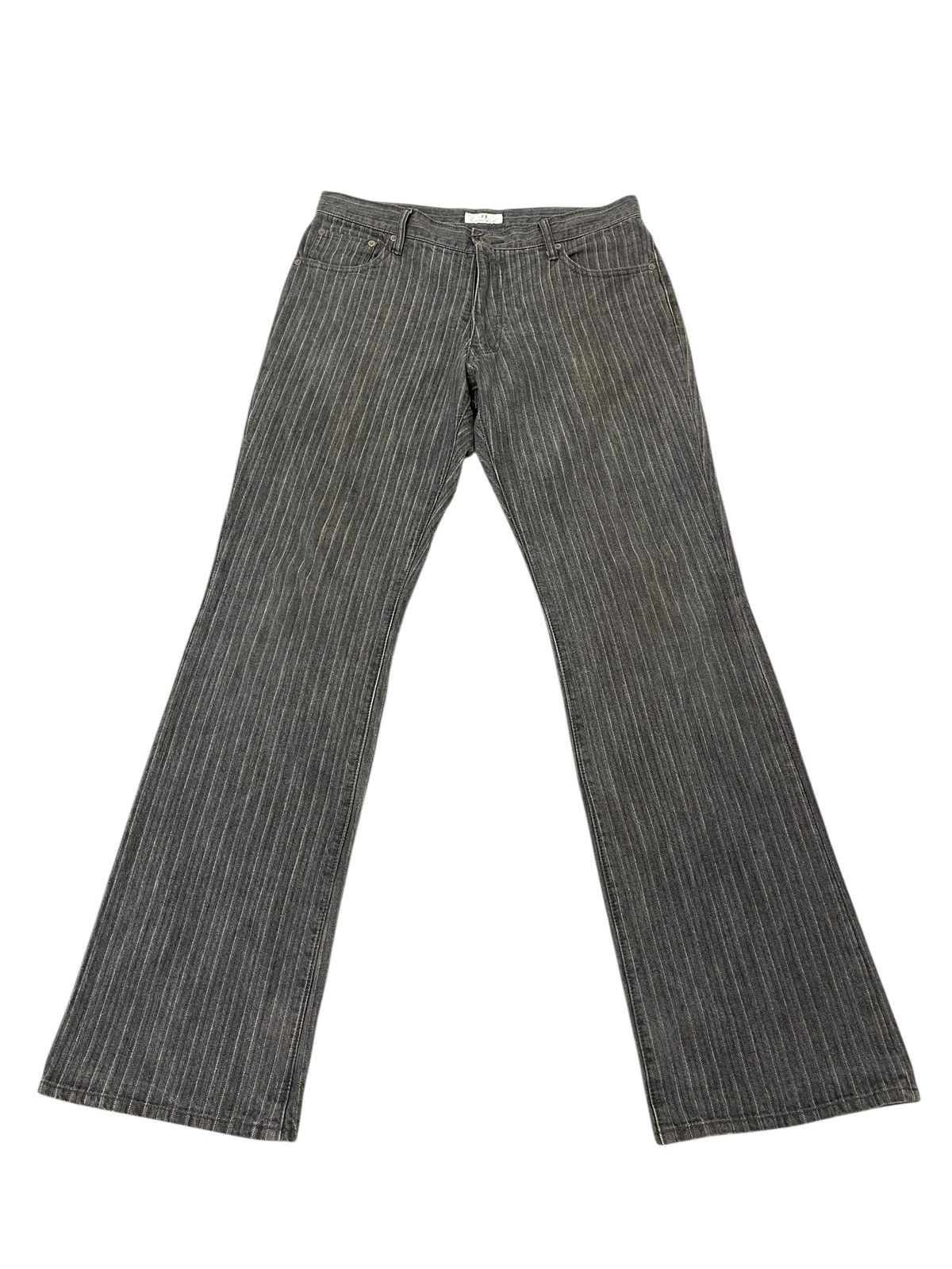 Japanese Brand Flare Jeans UJ Japan Herringbones Striped Boot Cut 2🟦4 Size US 34 / EU 50 - 9 Thumbnail