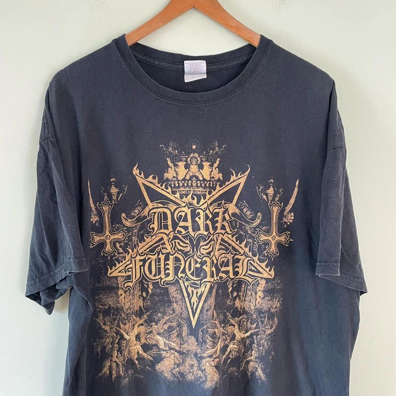 Gildan Vintage dark funeral black metal t shirt Size US XL / EU 56 / 4 - 4 Thumbnail