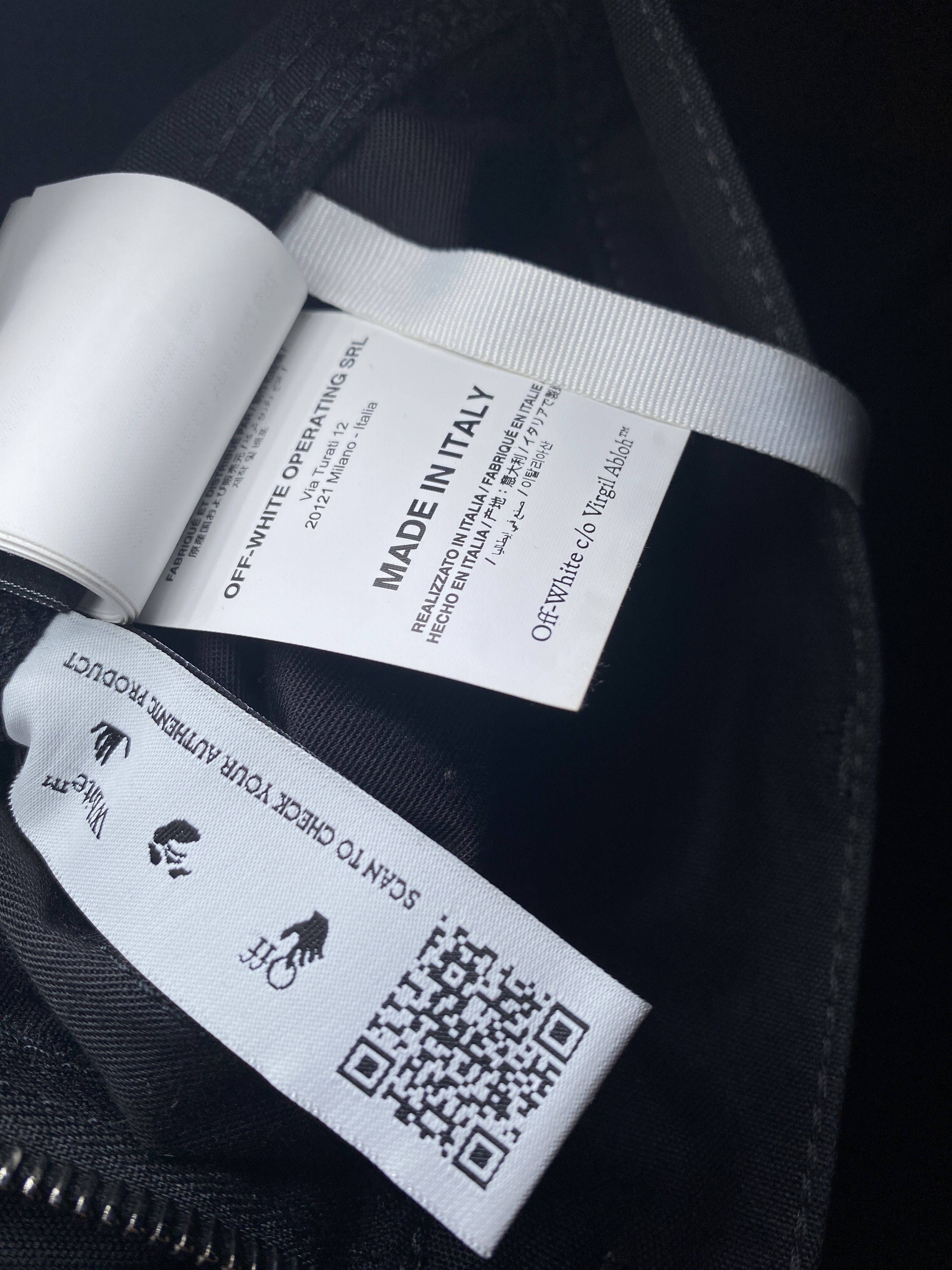 Off-White Off White Logo Carpenter Jeans Black Size US 27 - 6 Thumbnail