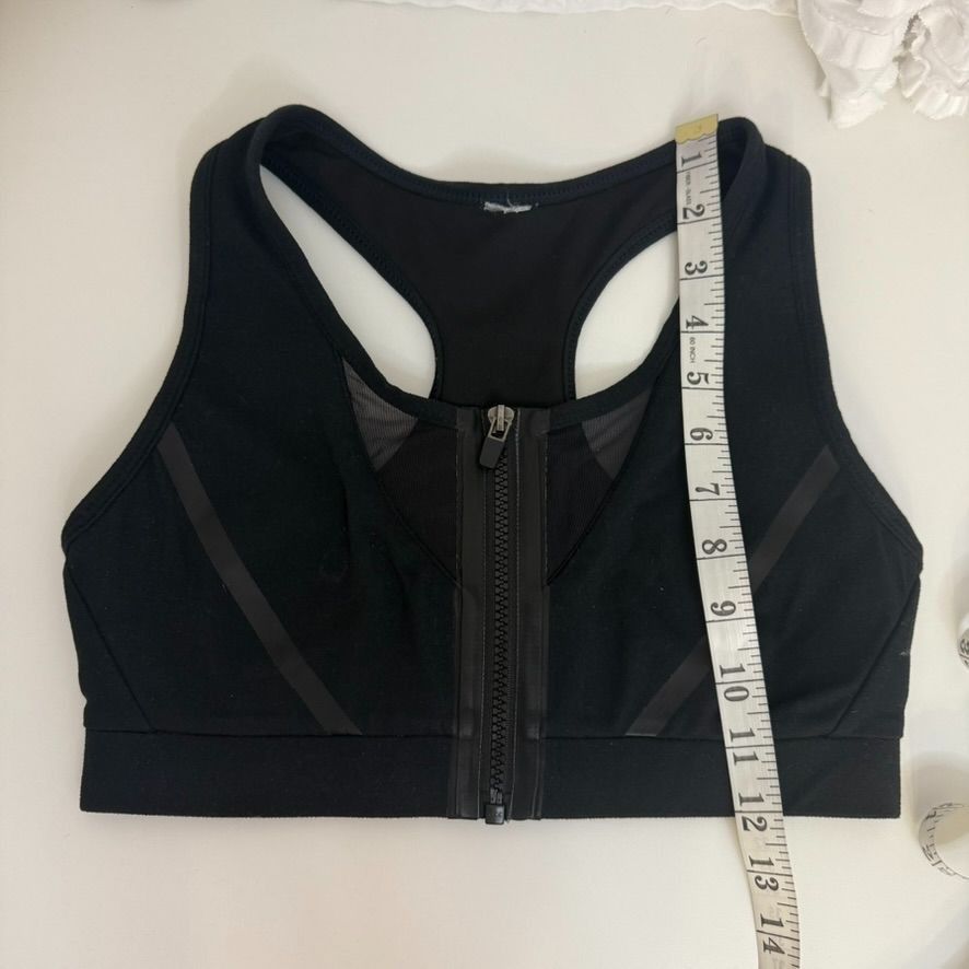 Fabletics Fabletics XS Black Sports Bra Front Zipper & Racerback Size ONE SIZE - 6 Thumbnail