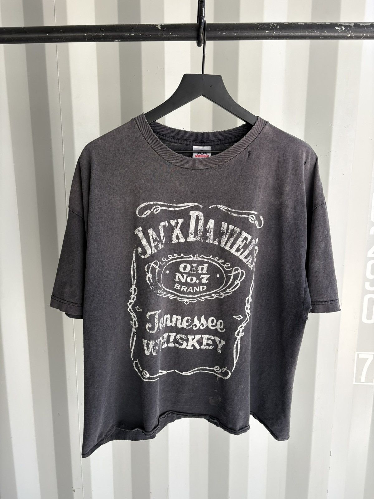 Vintage Vintage Jack Daniels Shirt Faded Thrashed Grunge Band Size US XL / EU 56 / 4 - 1 Thumbnail