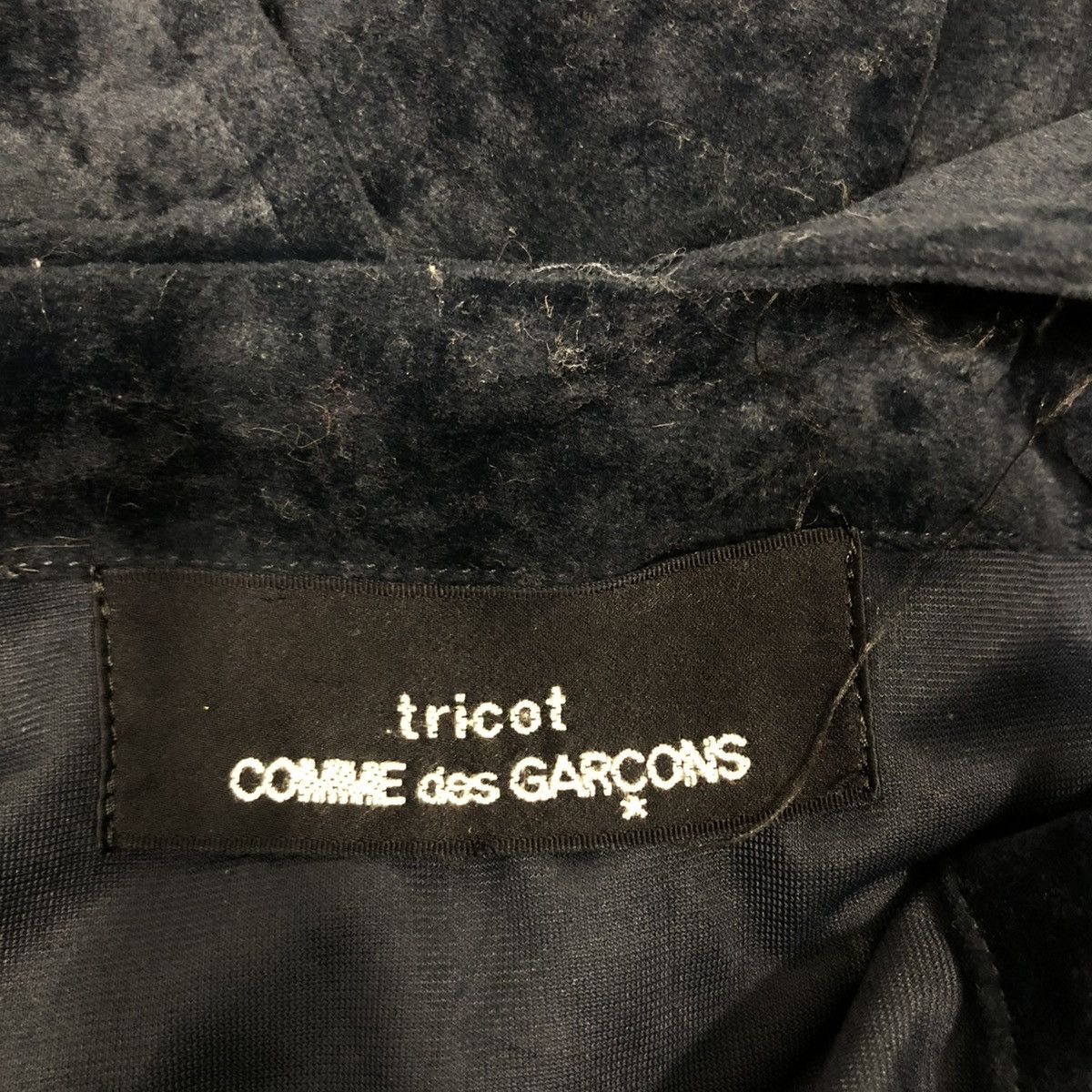 Comme des Garcons 🔥VINTAGE COMME DES GARCONS MIDI DRESS VELVET RICH BLACK Size M / US 6-8 / IT 42-44 - 22 Thumbnail