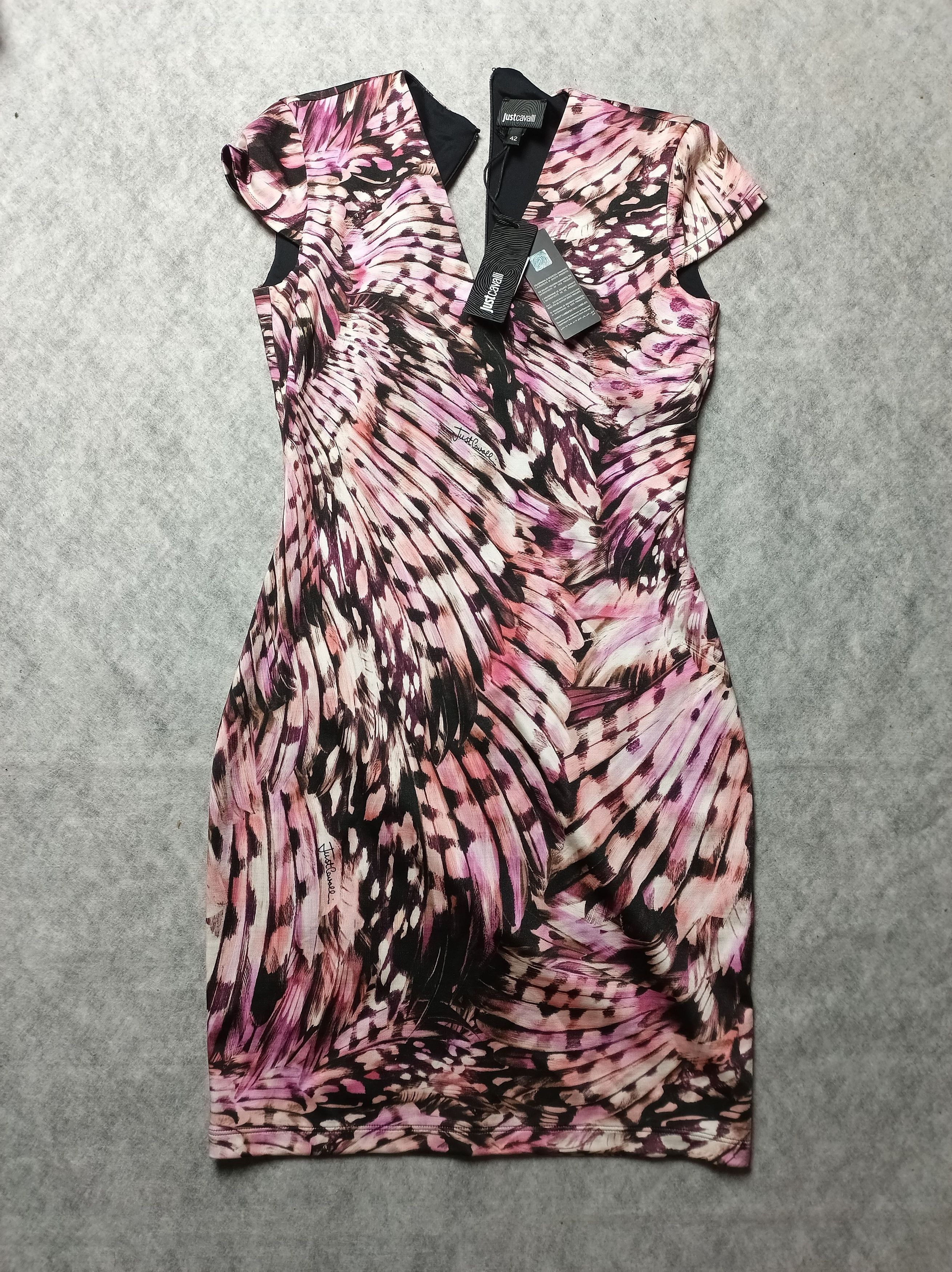 Roberto Cavalli NWT Just Cavalli by Roberto Cavalli Feather Print Dress Size M / US 6-8 / IT 42-44 - 5 Thumbnail