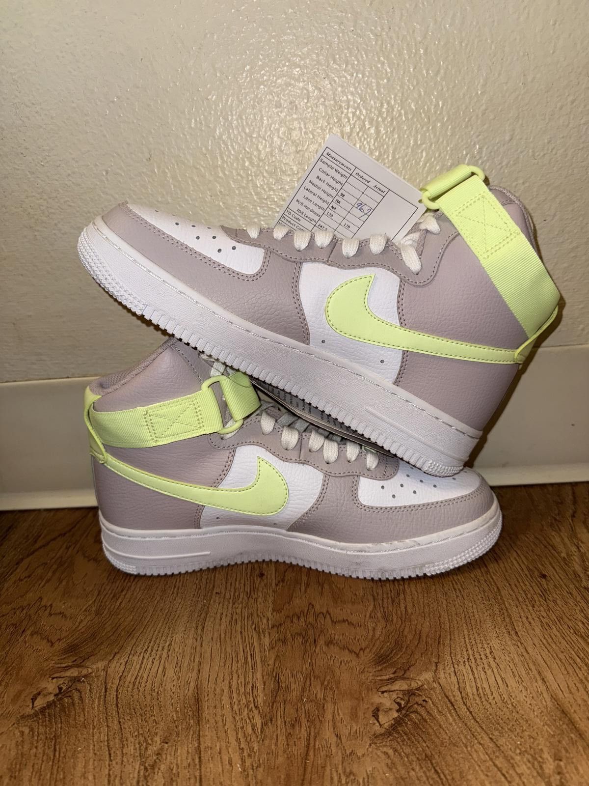 Nike Nike Air Force 1 High Platinum Tint Barely Volt Sample (Women’s) Size US 7 / IT 37 - 7 Thumbnail