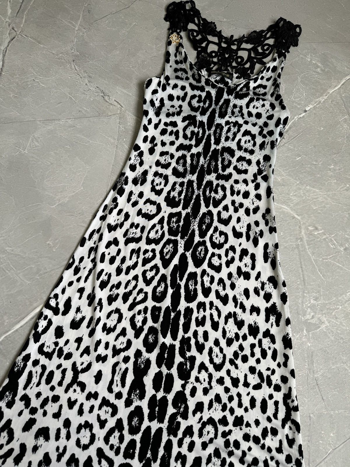 Roberto Cavalli Vintage 2006 Roberto Cavalli Lace Leopard Print Slim Dress Size S / US 4 / IT 40 - 8 Thumbnail