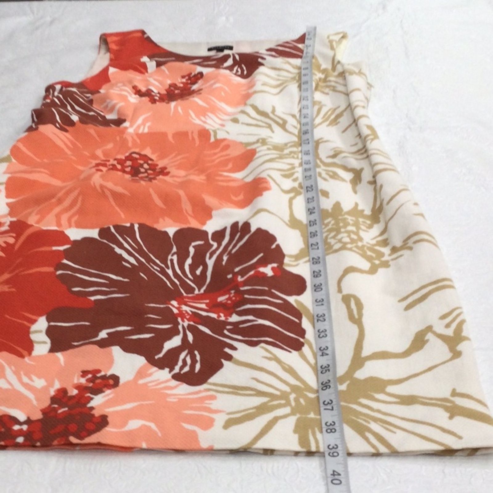 Other Talbots Lined White/Floral Midi Shift Dress Size 12 Size XL / US 12-14 / IT 48-50 - 14 Thumbnail