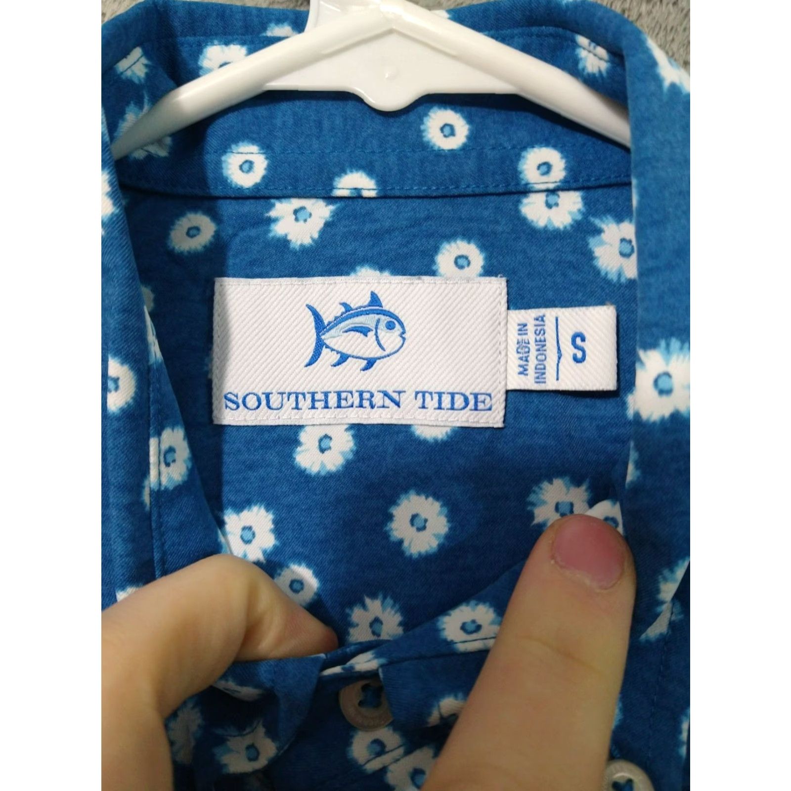 Southern Tide Southern Tide Shirt Mens Small Blue Poppin Poppies Intercoastal Short Sleeve Plaid Button-Up Beach Sports 90s Mens Size US S / EU 44-46 / 1 - 5 Thumbnail