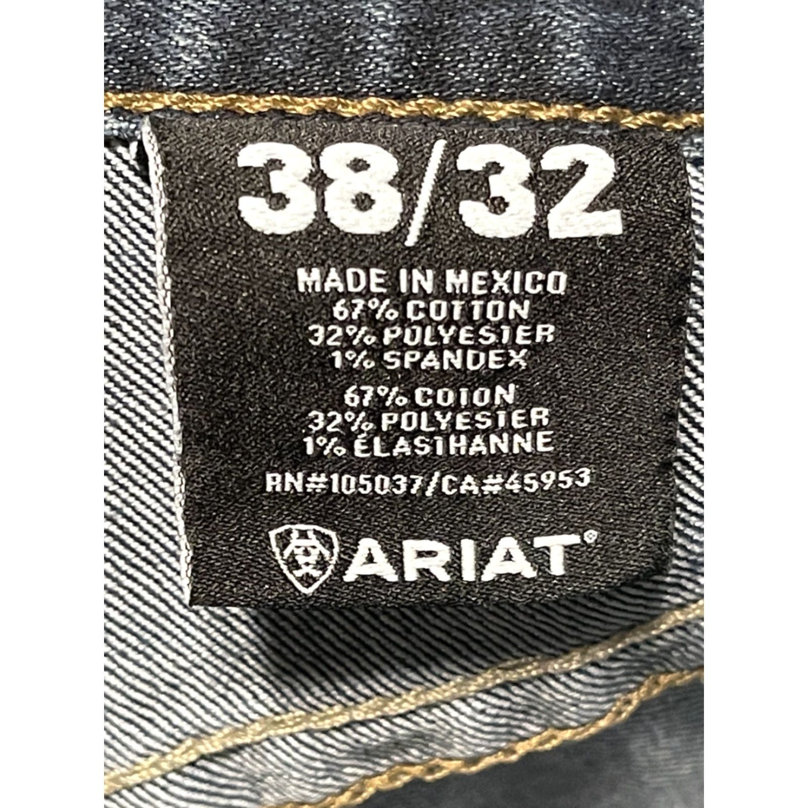 Ariat Ariat Rebar M5 Slim Straight Jeans 38x31.5 Medium Wash Cotton Blend Jeans Mens Size US 38 / EU 54 - 5 Thumbnail