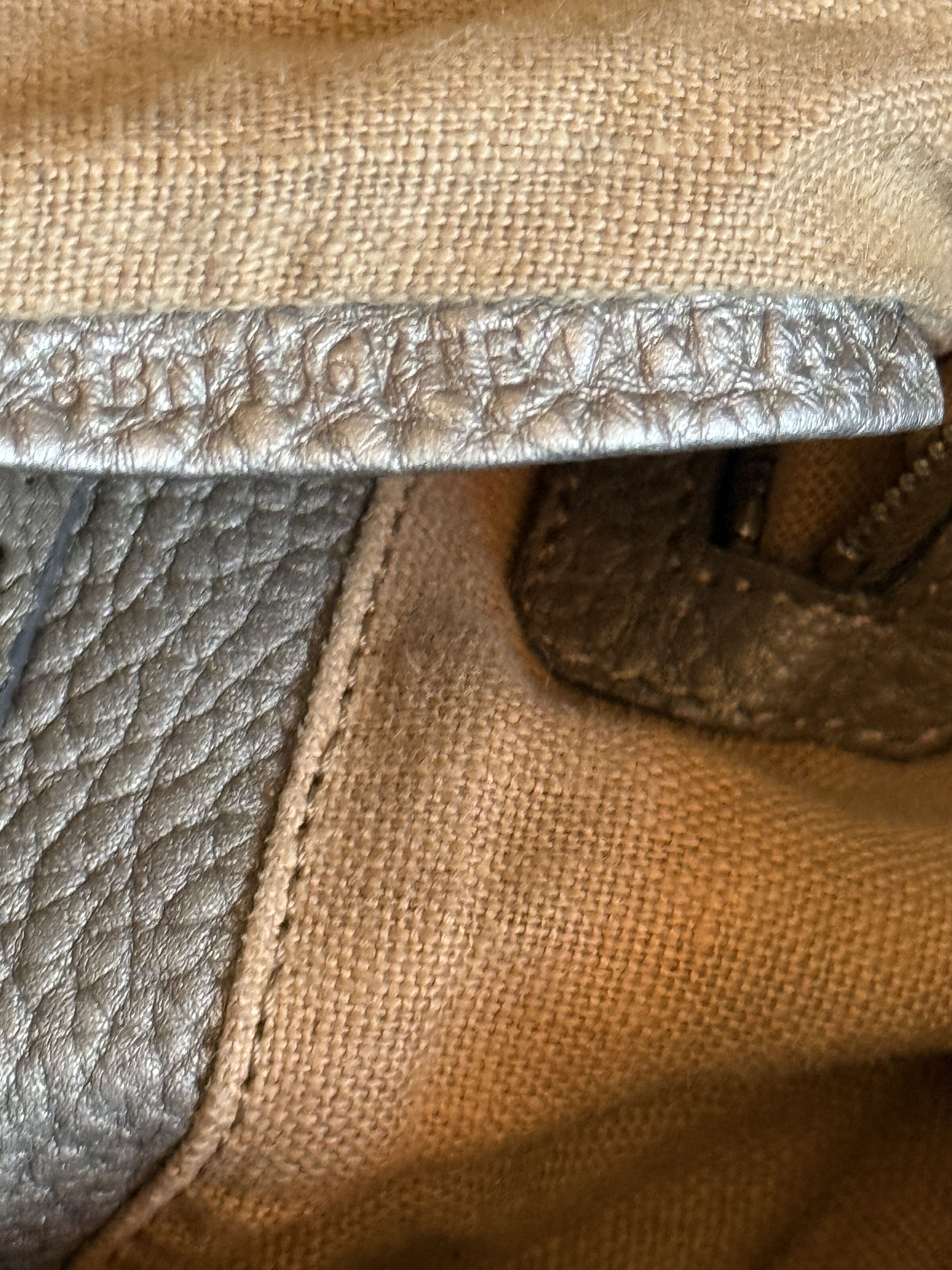 Fendi Fendi Selleria Handbag horse embossed silver gray Size ONE SIZE - 17 Thumbnail