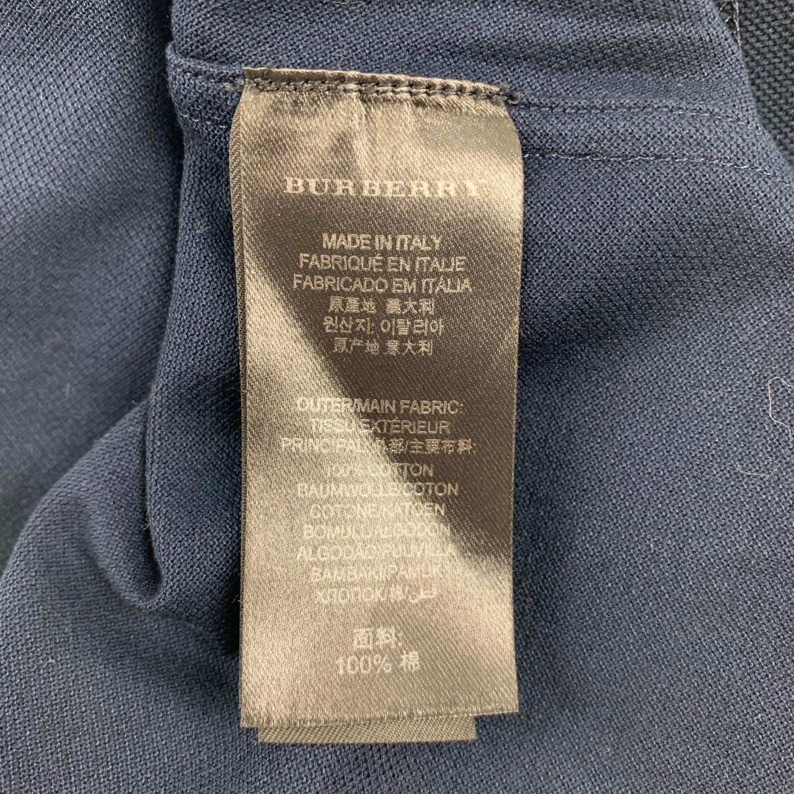 Burberry Prorsum BURBERRY PRORSUM Fall 2015 Size M Navy Cotton Bug Pin Polo Size US M / EU 48-50 / 2 - 5 Thumbnail