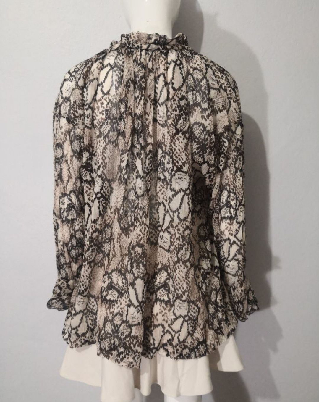 See by Chloe See By Chloe Silk & Cotton Chiffon Snake Print Top Size M / US 6-8 / IT 42-44 - 3 Thumbnail