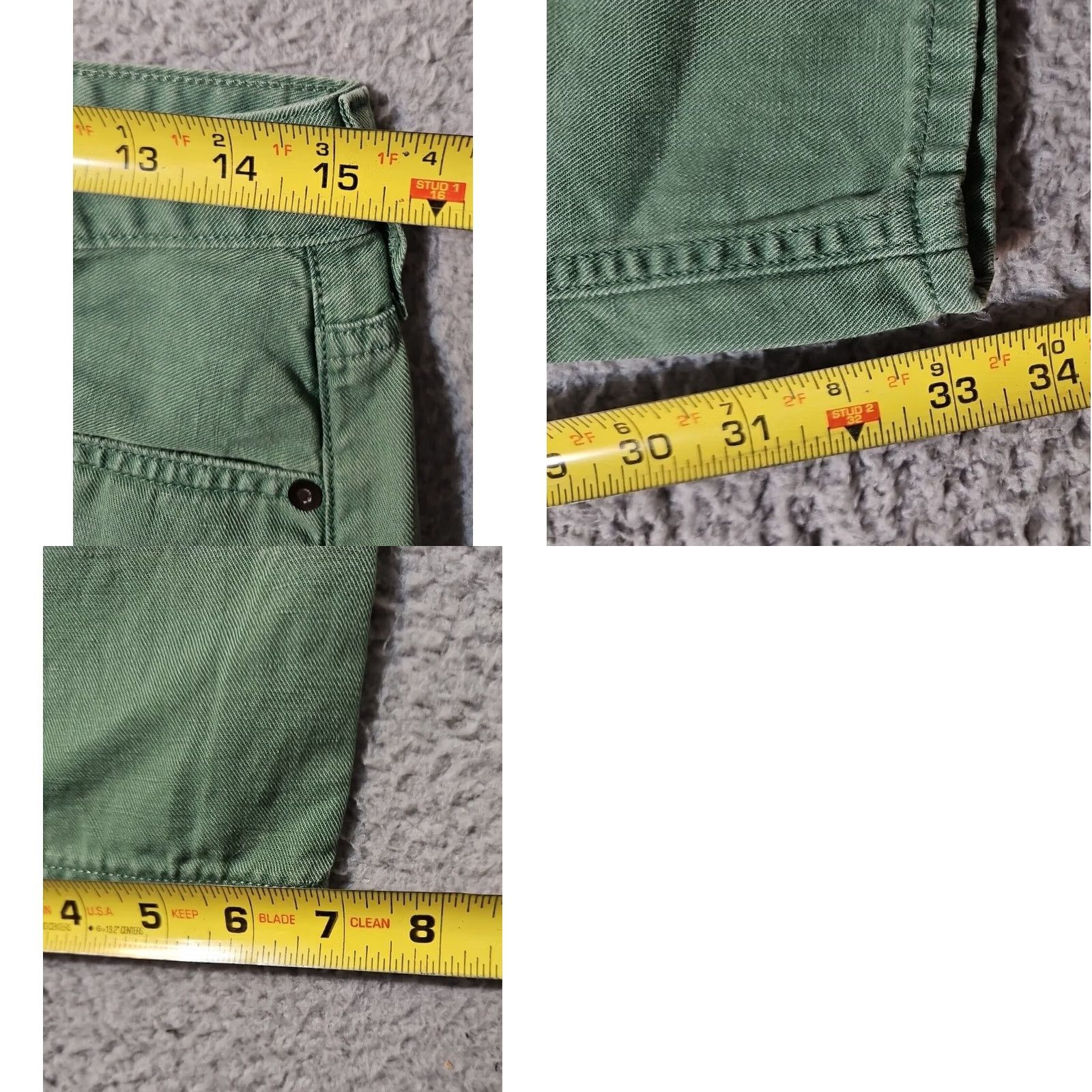Levi's Levi's Made & Crafted Tack Slim Jeans Green Linen Cotton Blend Size 31 x 34 Size US 31 - 8 Thumbnail