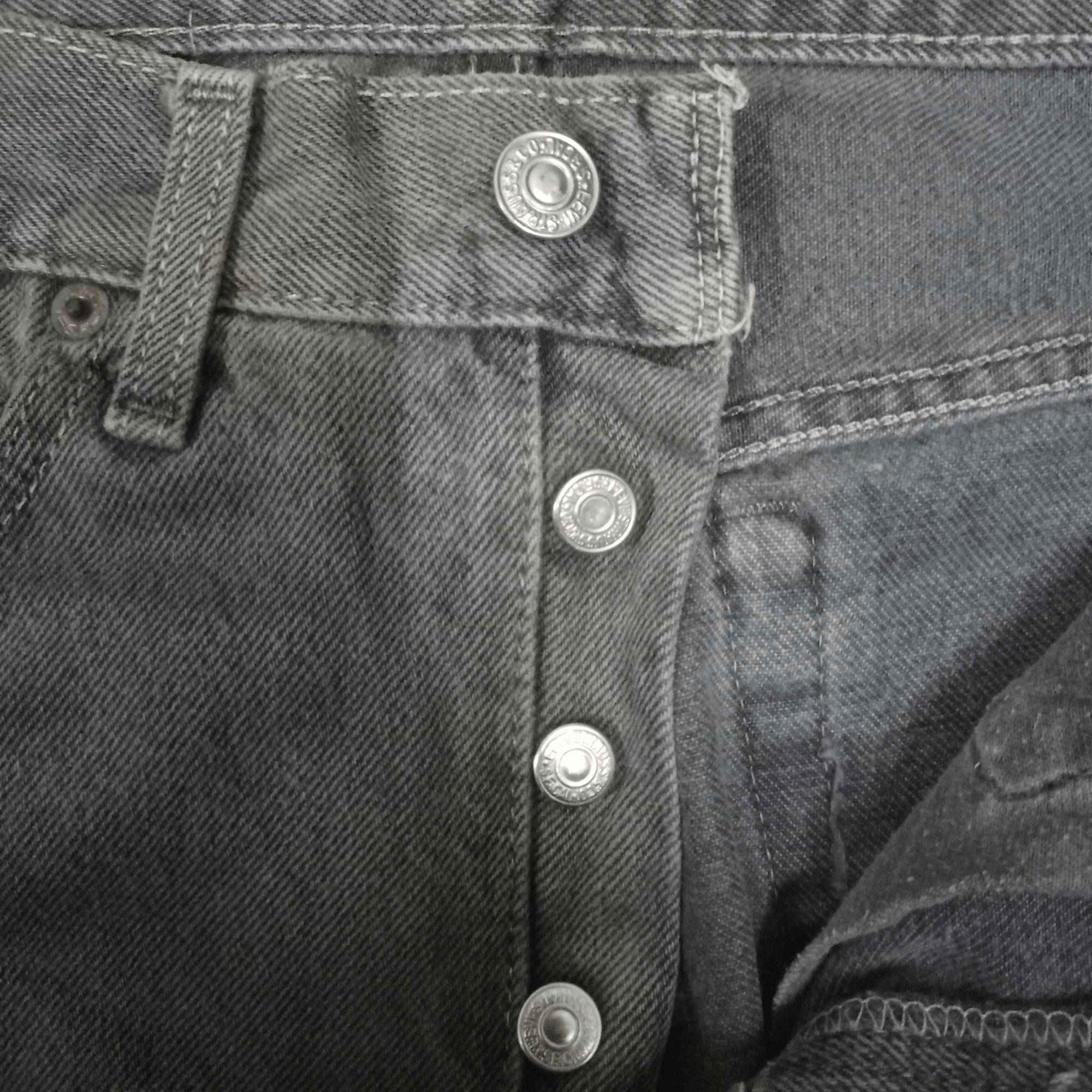 Levi's × Levi's Vintage Clothing SALES🔥Vintage 90s Levis 501 Grey Mud Wash Distressed Jeans Size US 27 - 3 Thumbnail