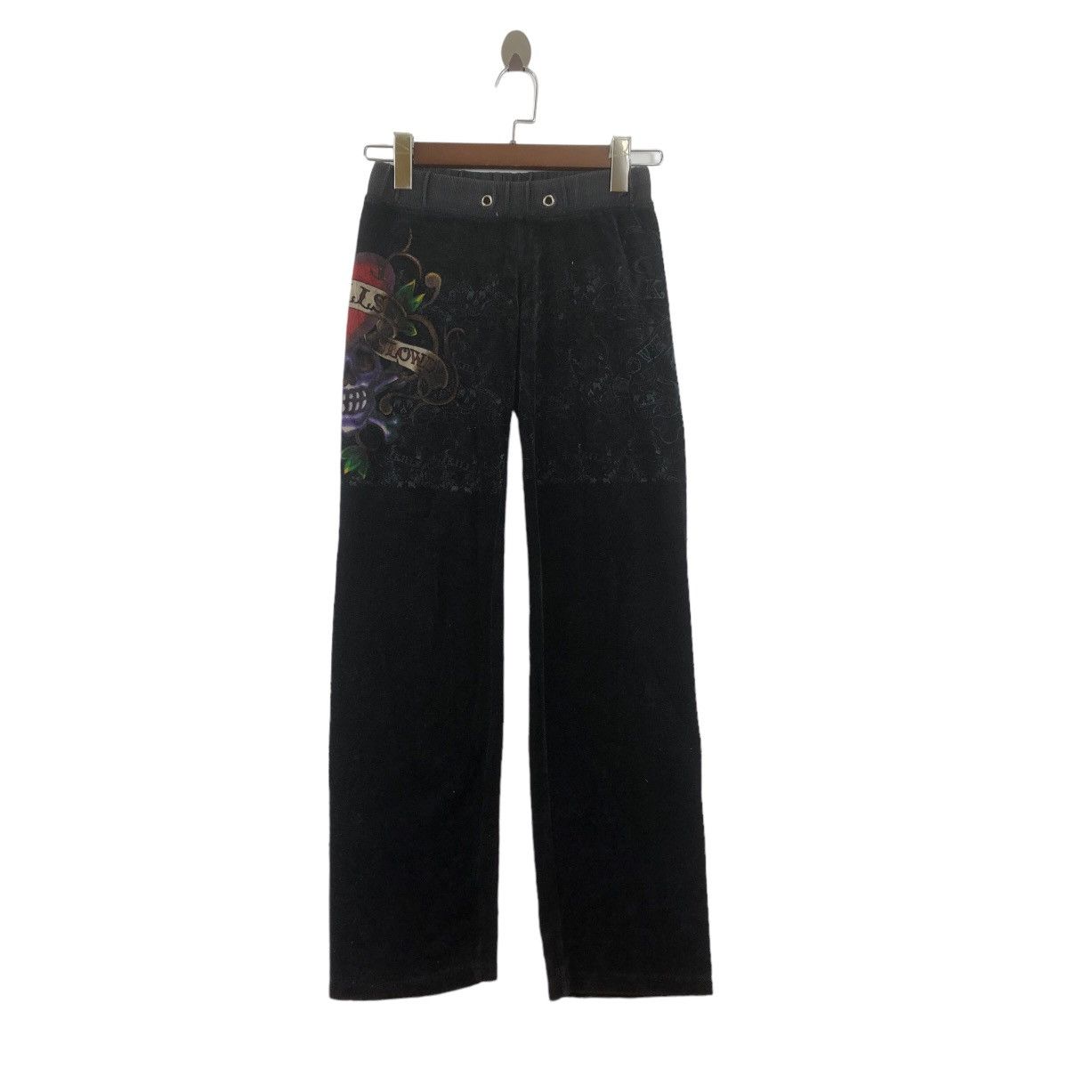 Ed Hardy ED HARDY CHRISTIAN AUDIGIER Tattoo Black Pant Jogger Yoga Size US 26 / EU 42 - 1 Thumbnail