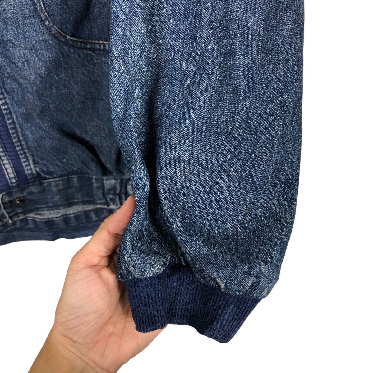 Vintage 📌Vintage Denim Cardigan Bomber Jacket Unknown Brand Japan Size US M / EU 48-50 / 2 - 16 Thumbnail