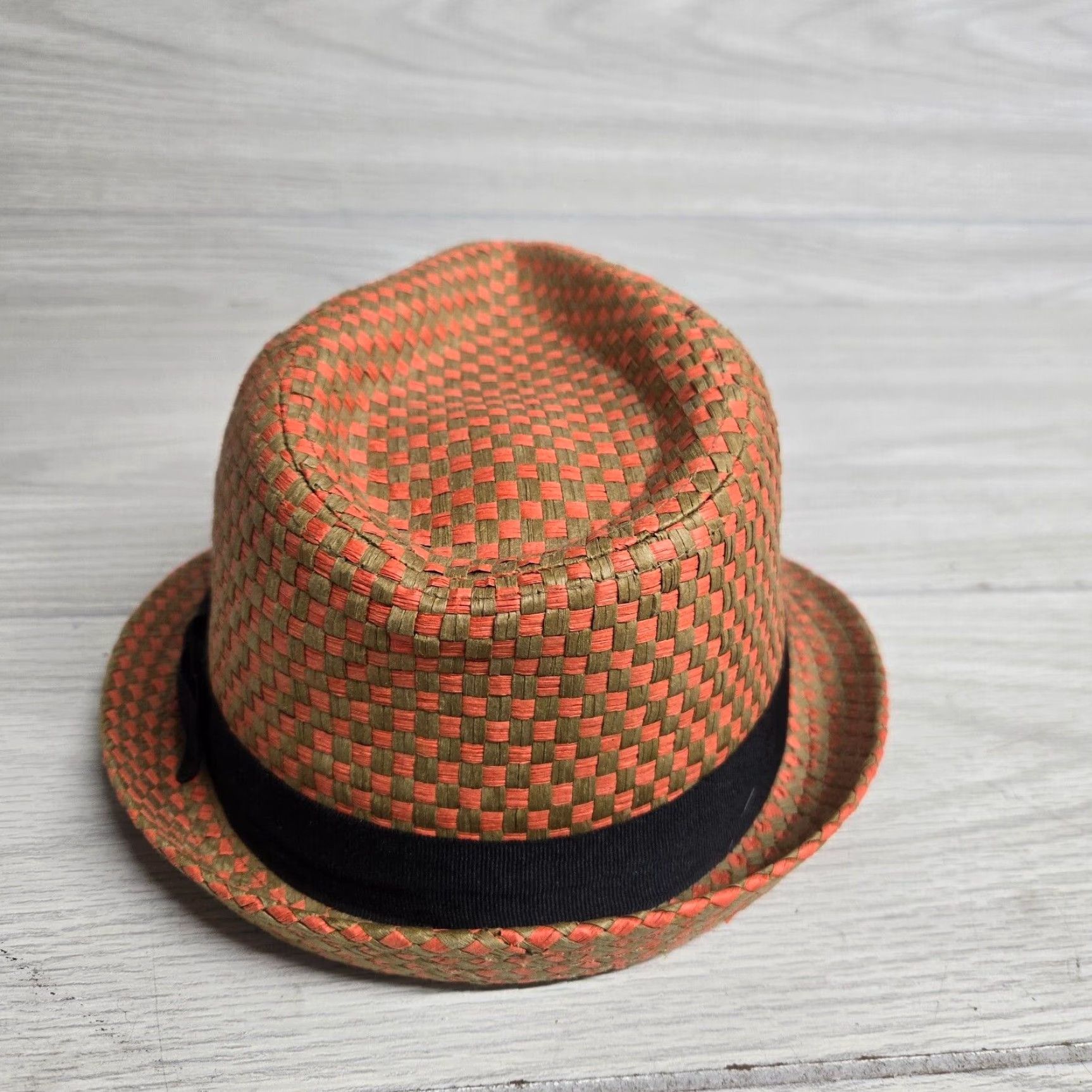 Vintage The Hatter Co. Fedora Hat Men One Size Orange Straw Classic Cuban Style Size ONE SIZE - 3 Thumbnail
