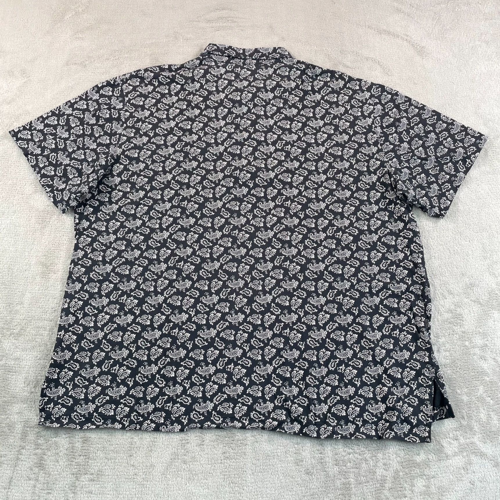 Polo Ralph Lauren VINTAGE Polo Ralph Lauren Polo Shirt Men XL Black White Paisleys AOP Short Sleeve Size US XL / EU 56 / 4 - 4 Thumbnail
