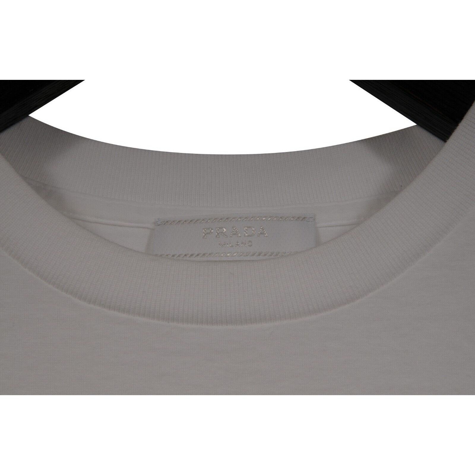 Prada Crewneck T Shirt White Short Sleeve Size US L / EU 52-54 / 3 - 3 Thumbnail