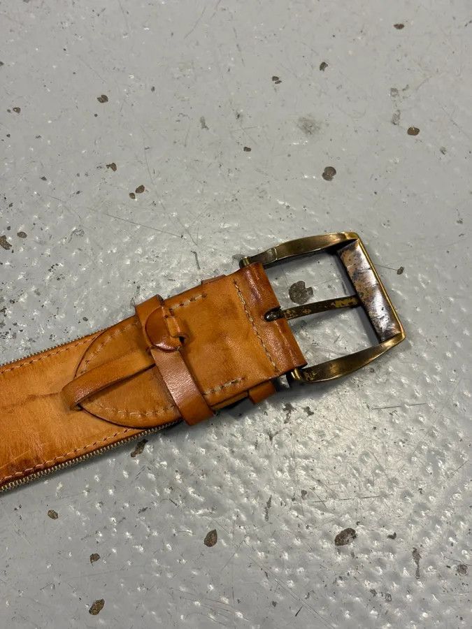 Vintage Cesare Paciotti Beige Canvas Cross-Embroidered Belt Size ONE SIZE - 8 Thumbnail