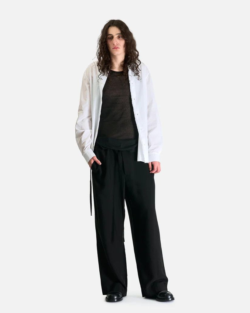Ann Demeulemeester o1s1v1r1oon0825 Boris Wrinkled Crop Tank Top in Black Size US S / EU 44-46 / 1 - 4 Thumbnail