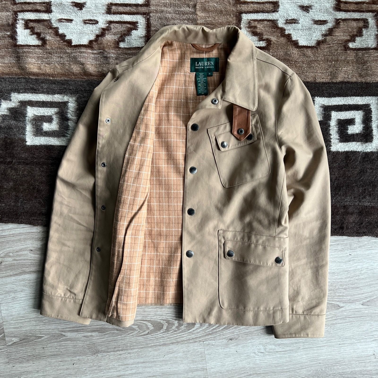 Lauren Ralph Lauren Lauren Ralph Lauren Tan Cotton Canvas Jacket 9582AC Size M / US 6-8 / IT 42-44 - 2 Thumbnail