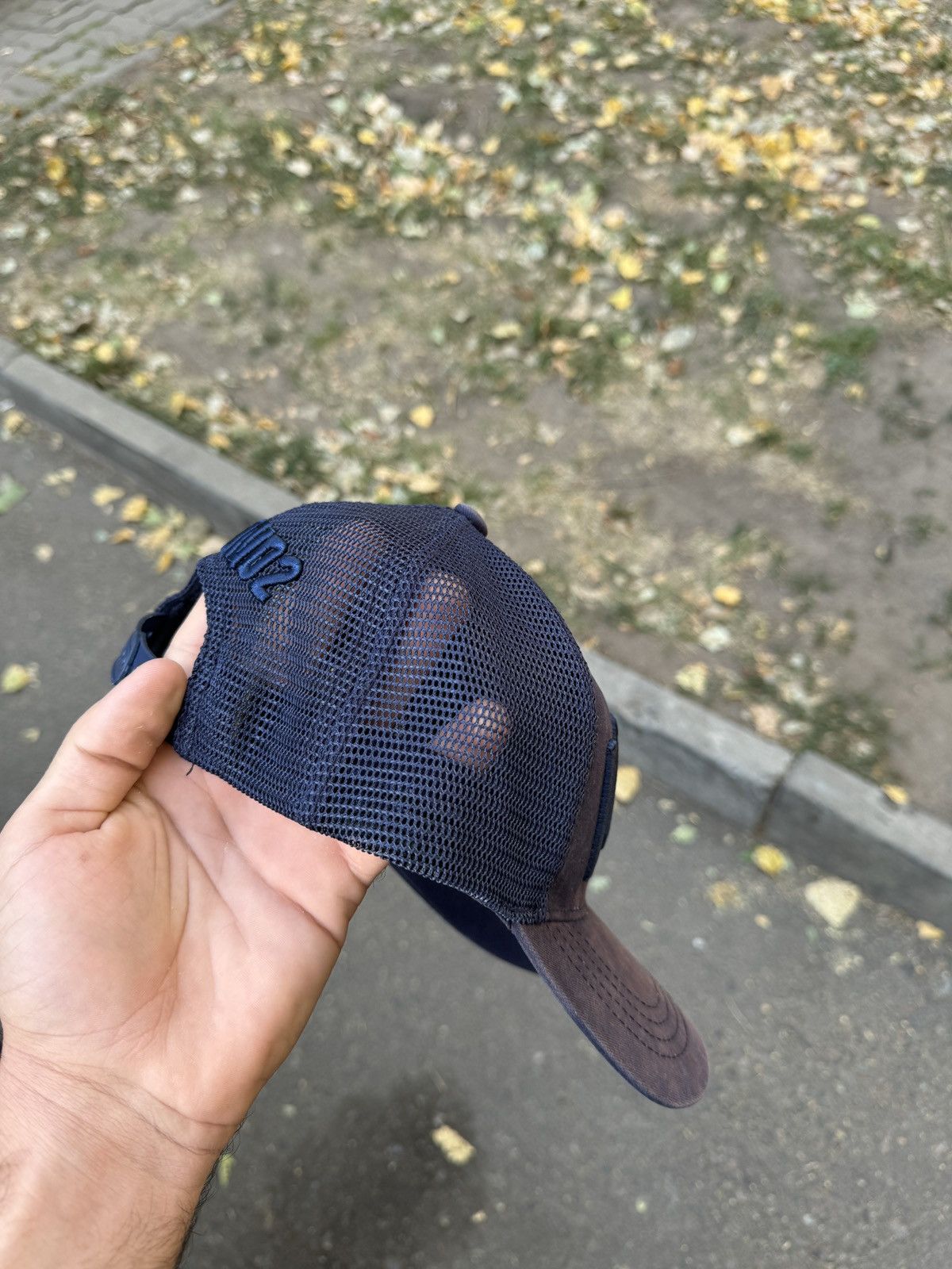Dsquared2 Mens Vintage Dsquared2 distressed cap hats luxury navy Size ONE SIZE - 3 Thumbnail