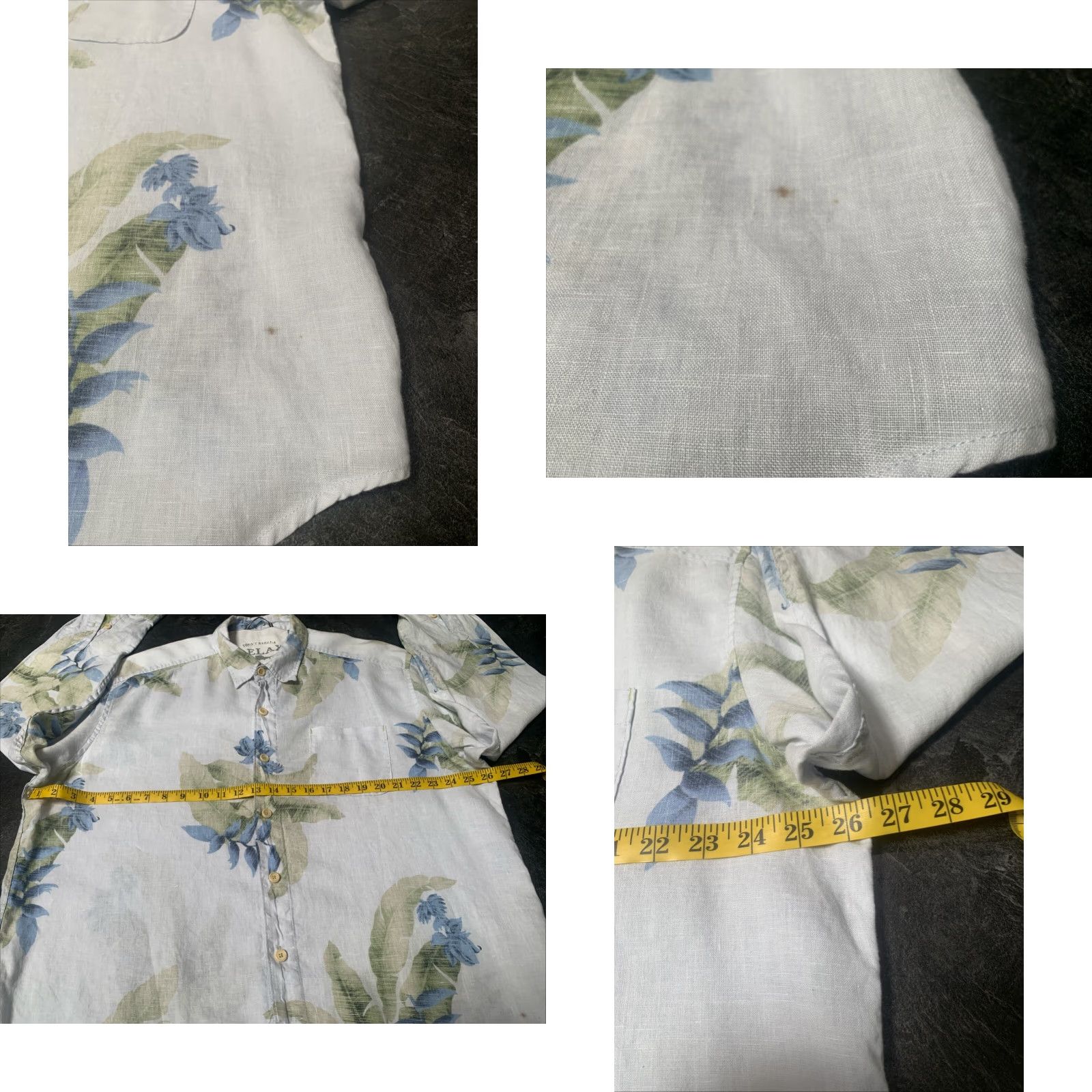 Tommy Bahama Tommy Bahama Shirt Mens XL White Linen Floral Button-Up Hawaiian Relaxed Size US XL / EU 56 / 4 - 8 Thumbnail