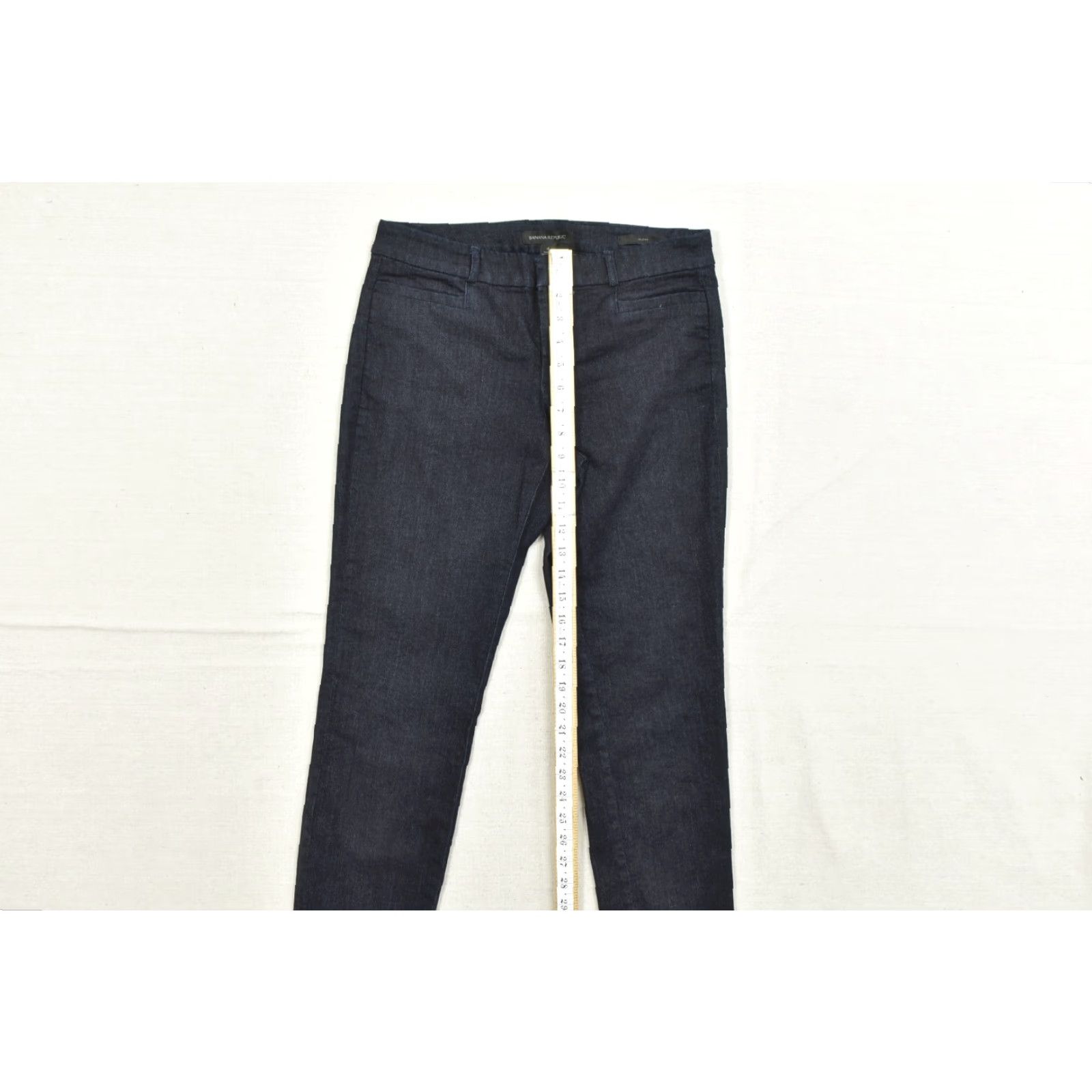 Banana Republic VINTAGE Banana Republic Sloan Skinny Fit Navy Blue Ankle Pants Women's Size 4 Stretch Co Size 27" / US 4 / IT 40 - 6 Thumbnail