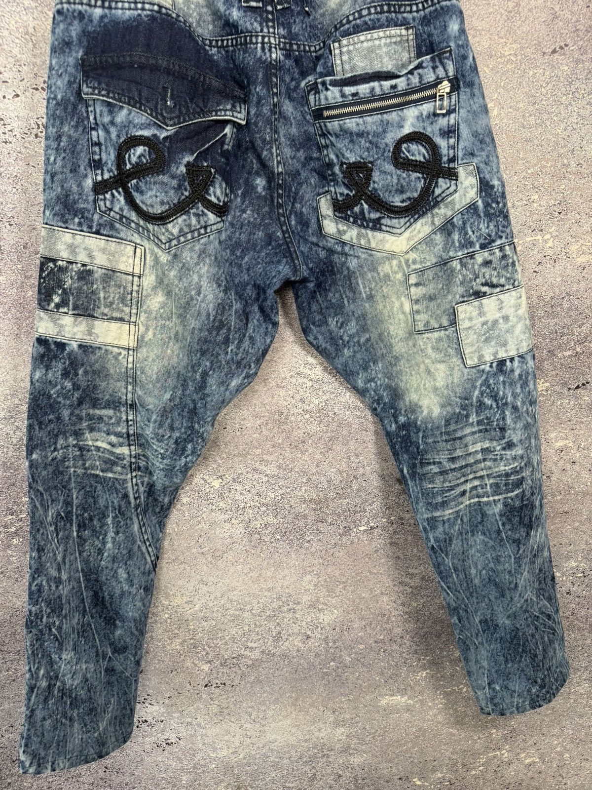 Designer × Japanese Brand × Vintage PEVIANI Jeans Men's Size 36 Moto Acid Wash Straight Size US 36 / EU 52 - 21 Thumbnail