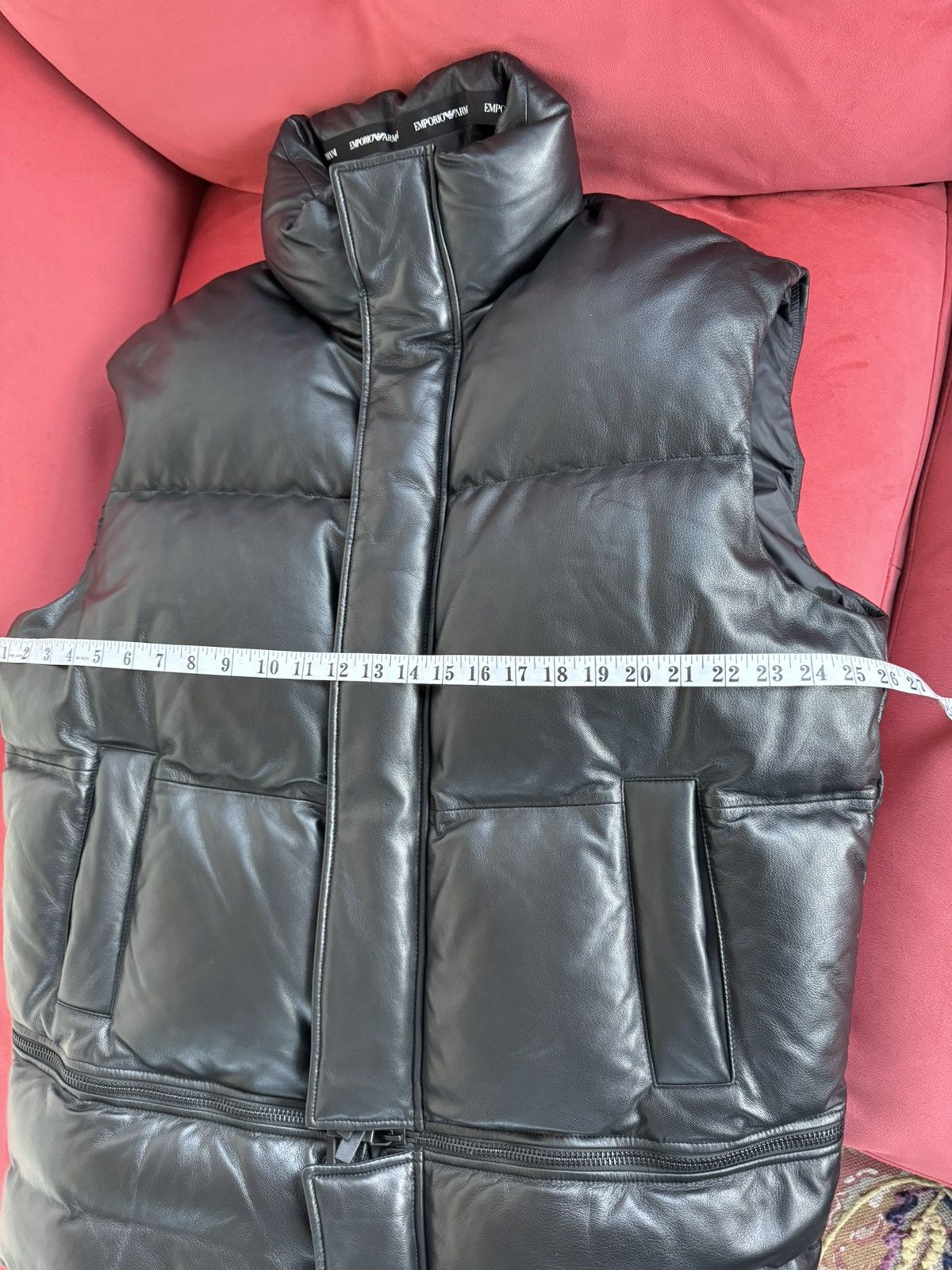 Emporio Armani Emporio Armani black lamb skin puffer, duck down, size XXL Size US XXL / EU 58 / 5 - 19 Thumbnail