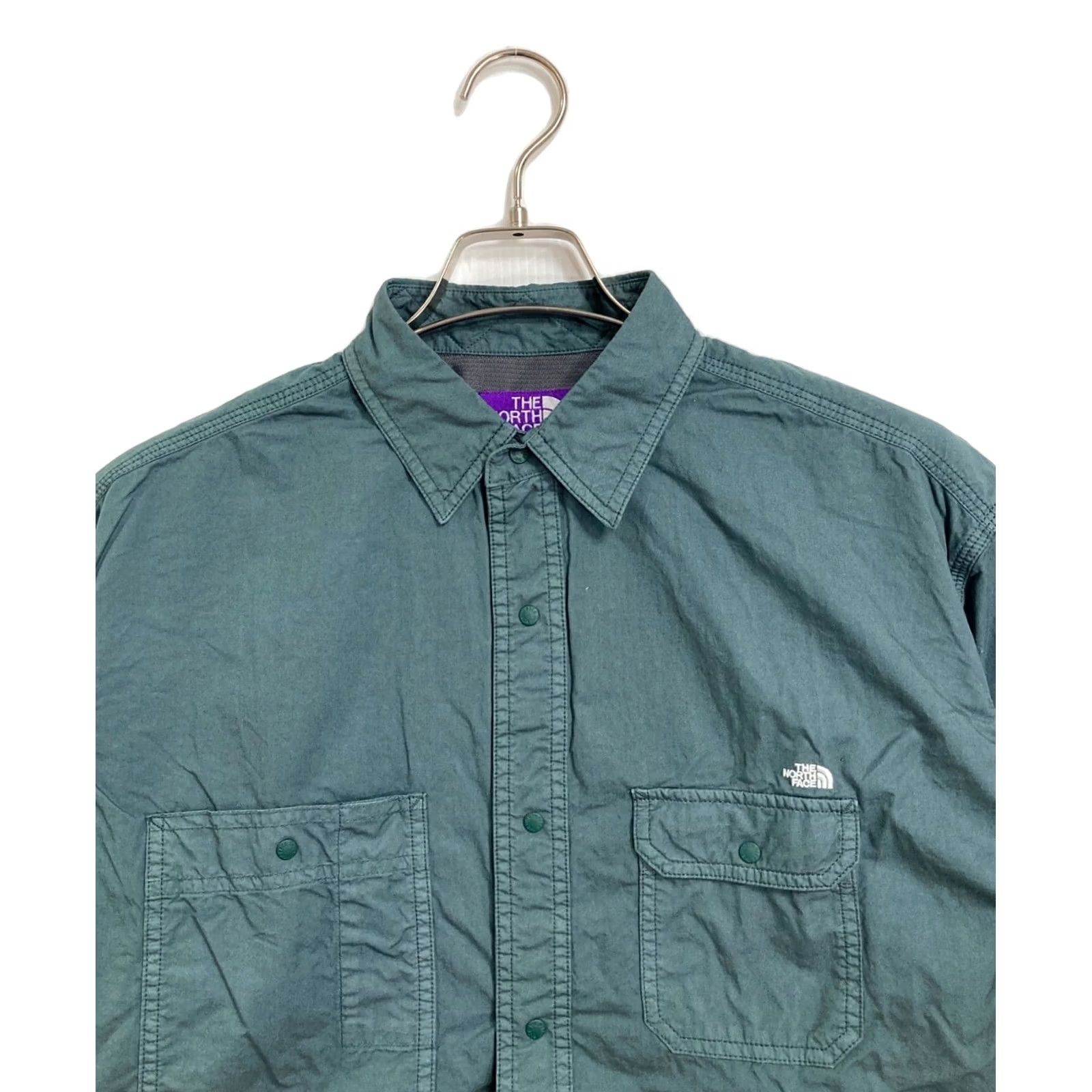 The North Face Purple Label THE NORTH FACE PURPLE LABEL Work Shirt Size M Green Twill Button-Up Casual Long Sleeve Men Size US M / EU 48-50 / 2 - 2 Thumbnail