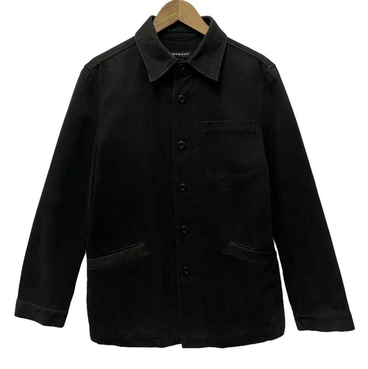 45rpm × Boycott × Yohji Yamamoto Boycott Japan Black Chore Jacket Button Size US M / EU 48-50 / 2 - 1 Thumbnail