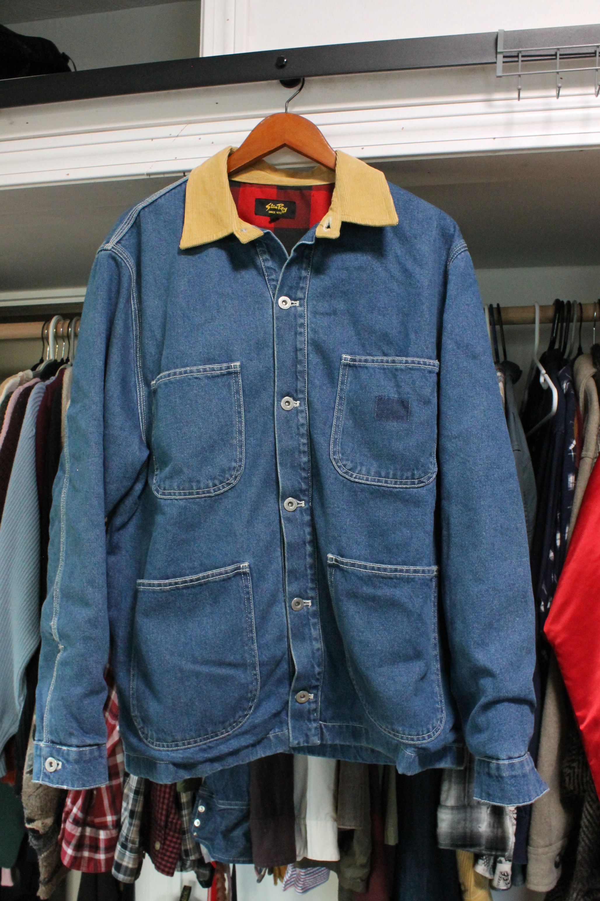Stan Ray Winter Barn Coat (Vintage Stonewashed Denim) Size US L / EU 52-54 / 3 - 2 Thumbnail