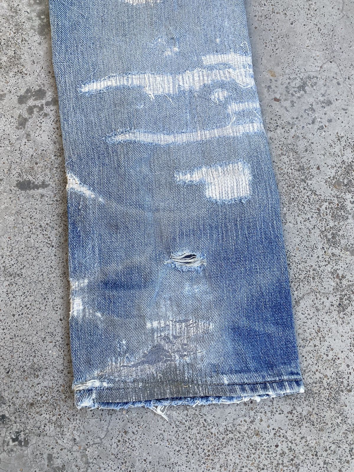 Spellbound Vintage Spellbound Boro Distressed Denim Size US 33 - 14 Thumbnail
