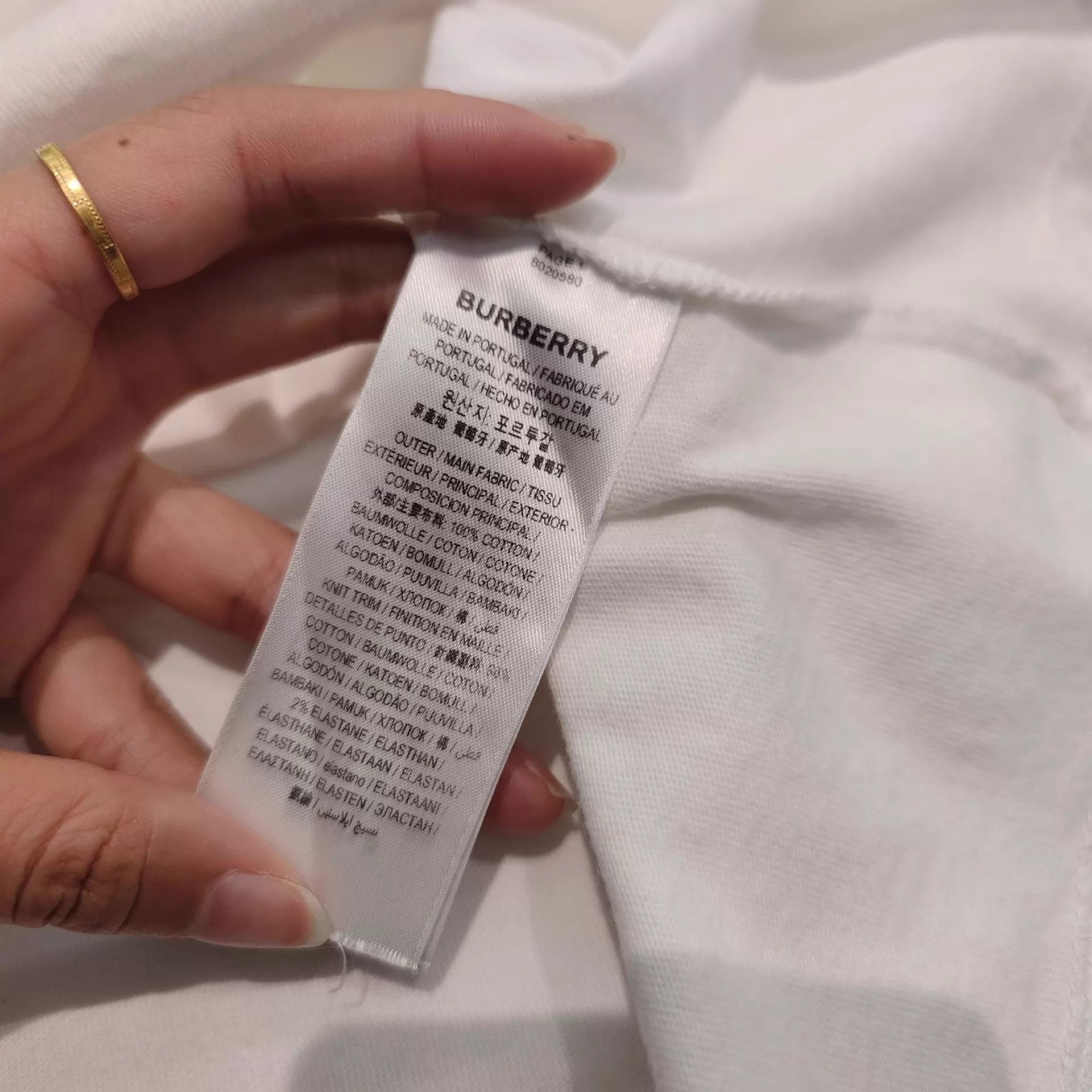 Burberry Burberry White Logo Short Sleeve T-Shirt S 99 New Size S / US 4 / IT 40 - 6 Thumbnail