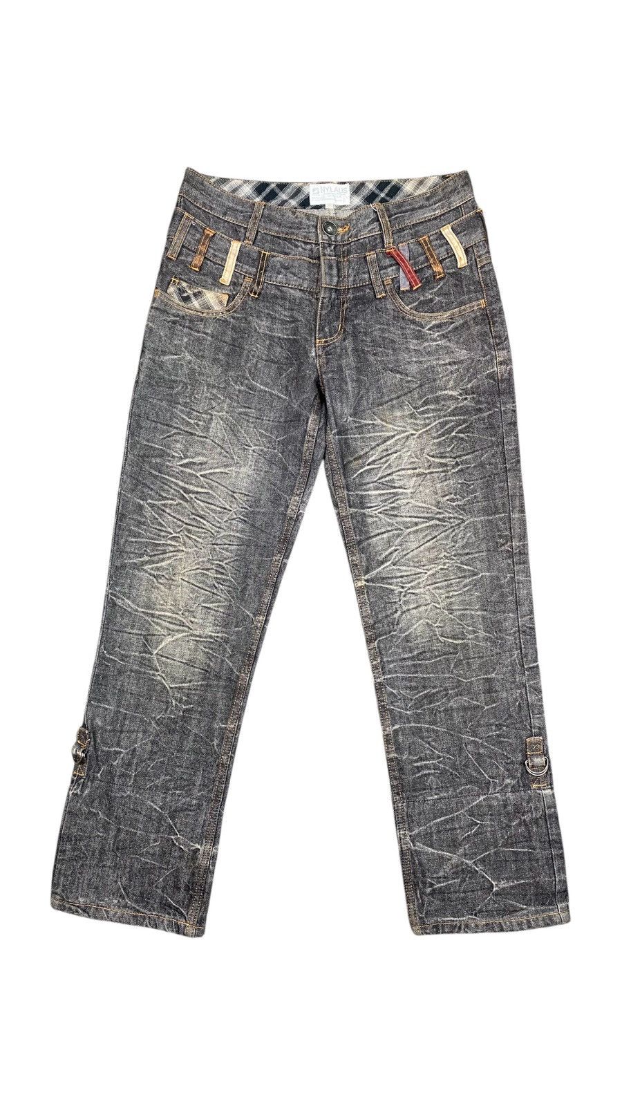 If Six Was Nine × Japanese Brand × Le Grande Bleu (L.G.B.) Nylaus Double Waist Flare Jean Size US 32 / EU 48 - 1 Thumbnail