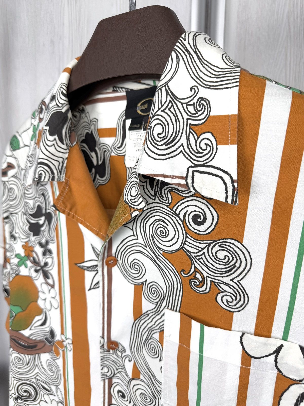 Just Cavalli Just Cavalli crazy abstract art Hawaiian short sleeve shirt Size US XXL / EU 58 / 5 - 7 Thumbnail