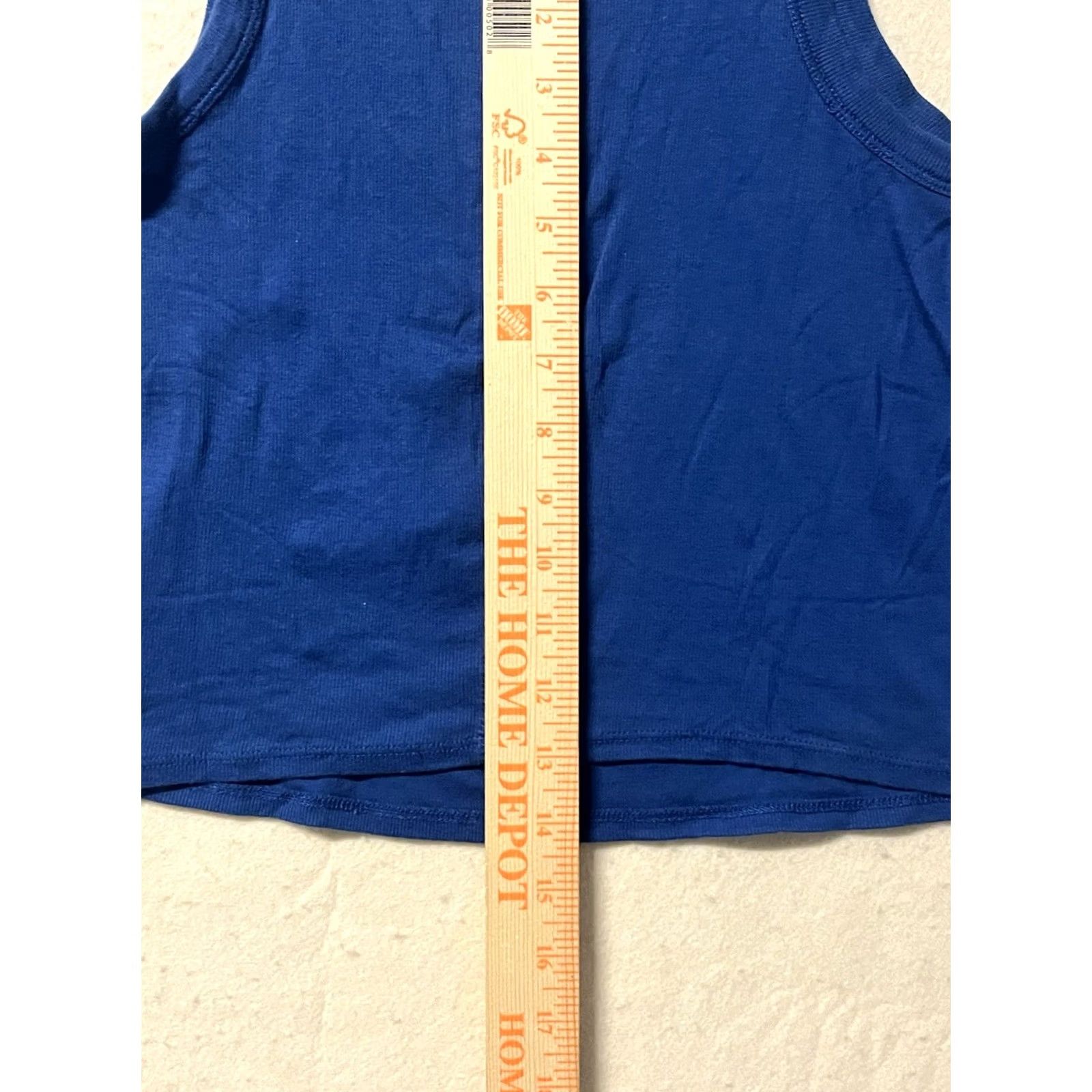Everlane Everlane Tank Women's XL The Pima Cotton Rib Short Blue Vest? Size 40" / US 18 - 4 Thumbnail