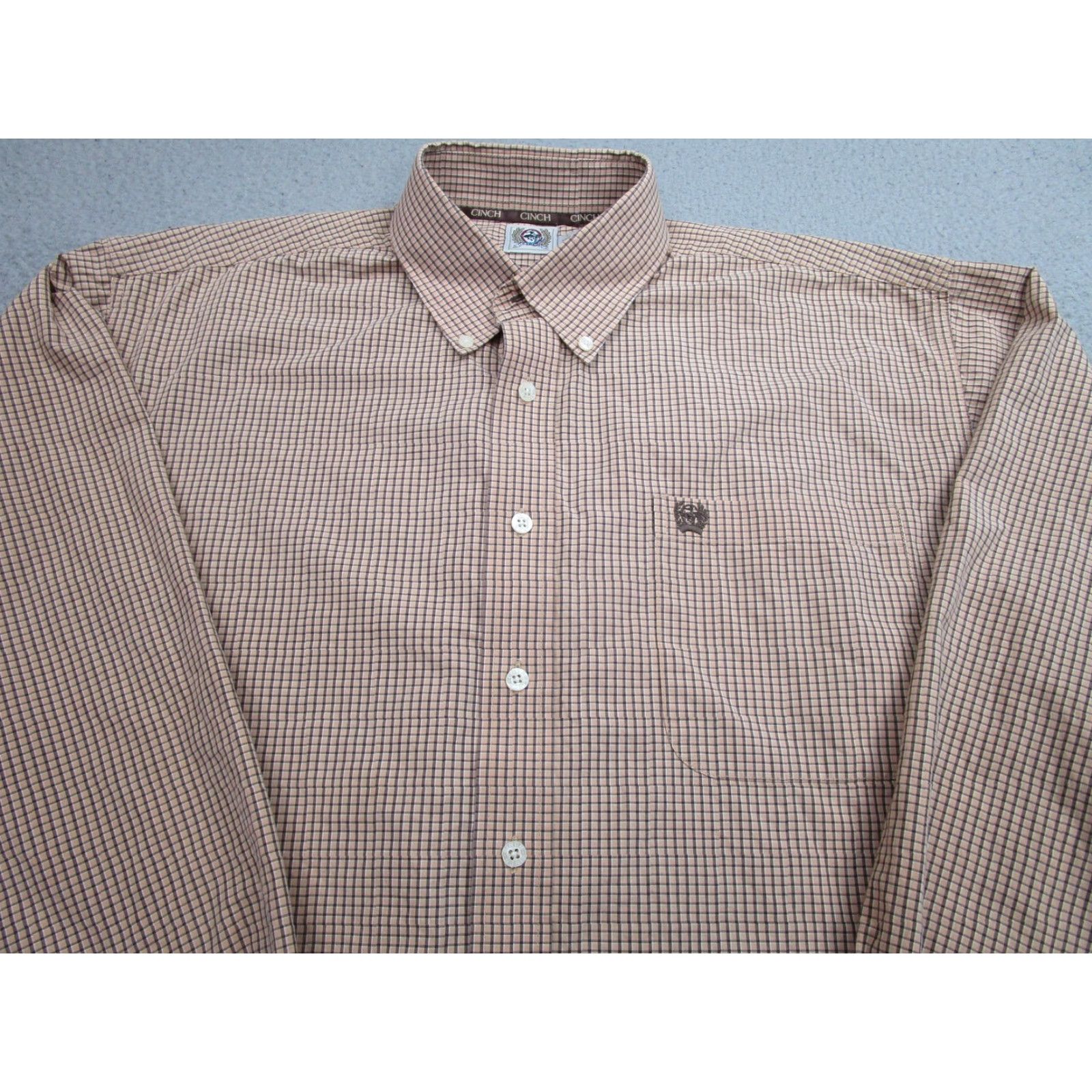 Vintage VINTAGE Cinch Shirt Mens Large Brown Check Plaid Long Sleeve Button Down Western Logo Size US L / EU 52-54 / 3 - 2 Thumbnail