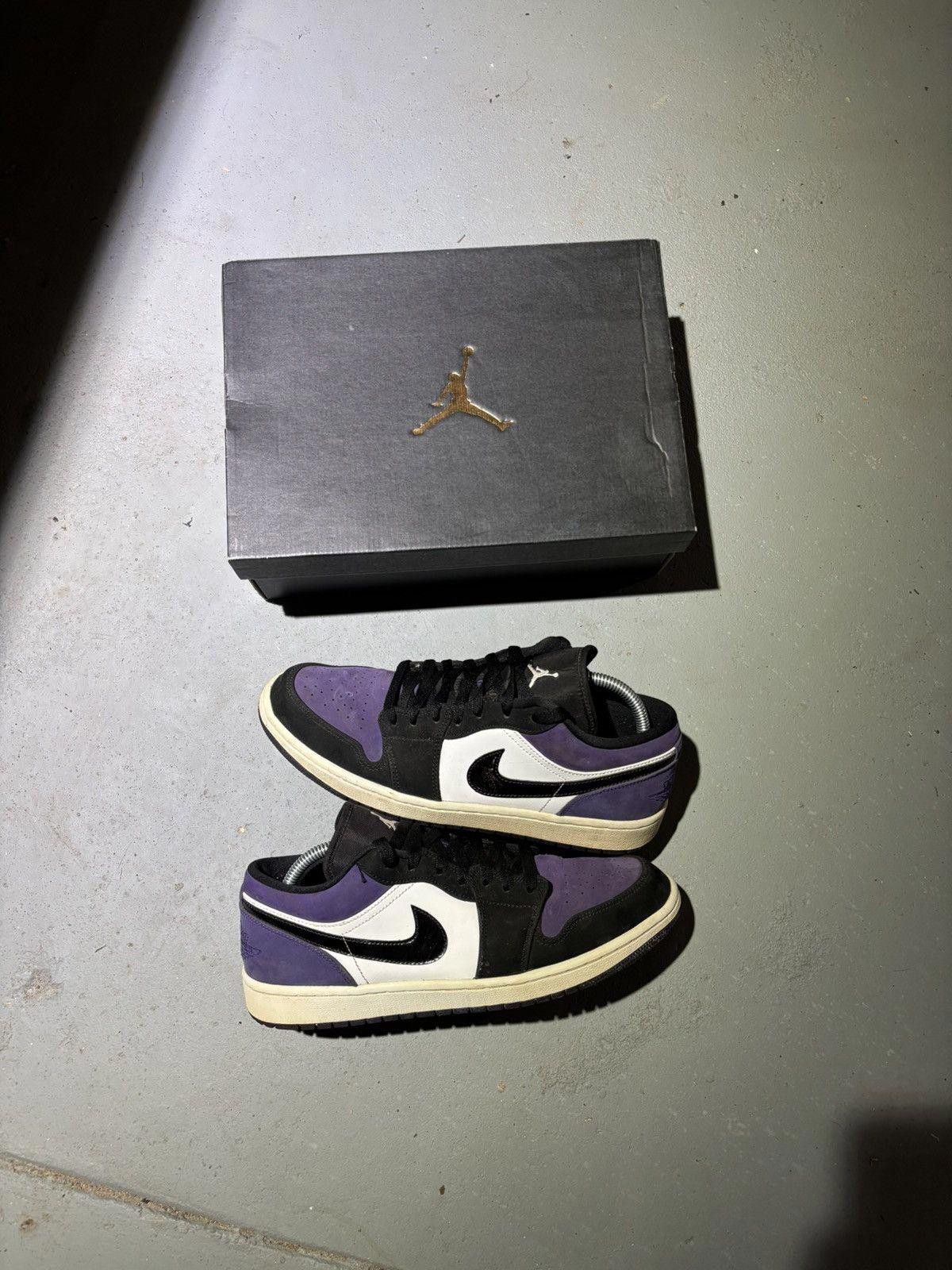 Jordan Brand Jordan 1 Low Court Purple Size US 10.5 / EU 43-44 - 2 Thumbnail