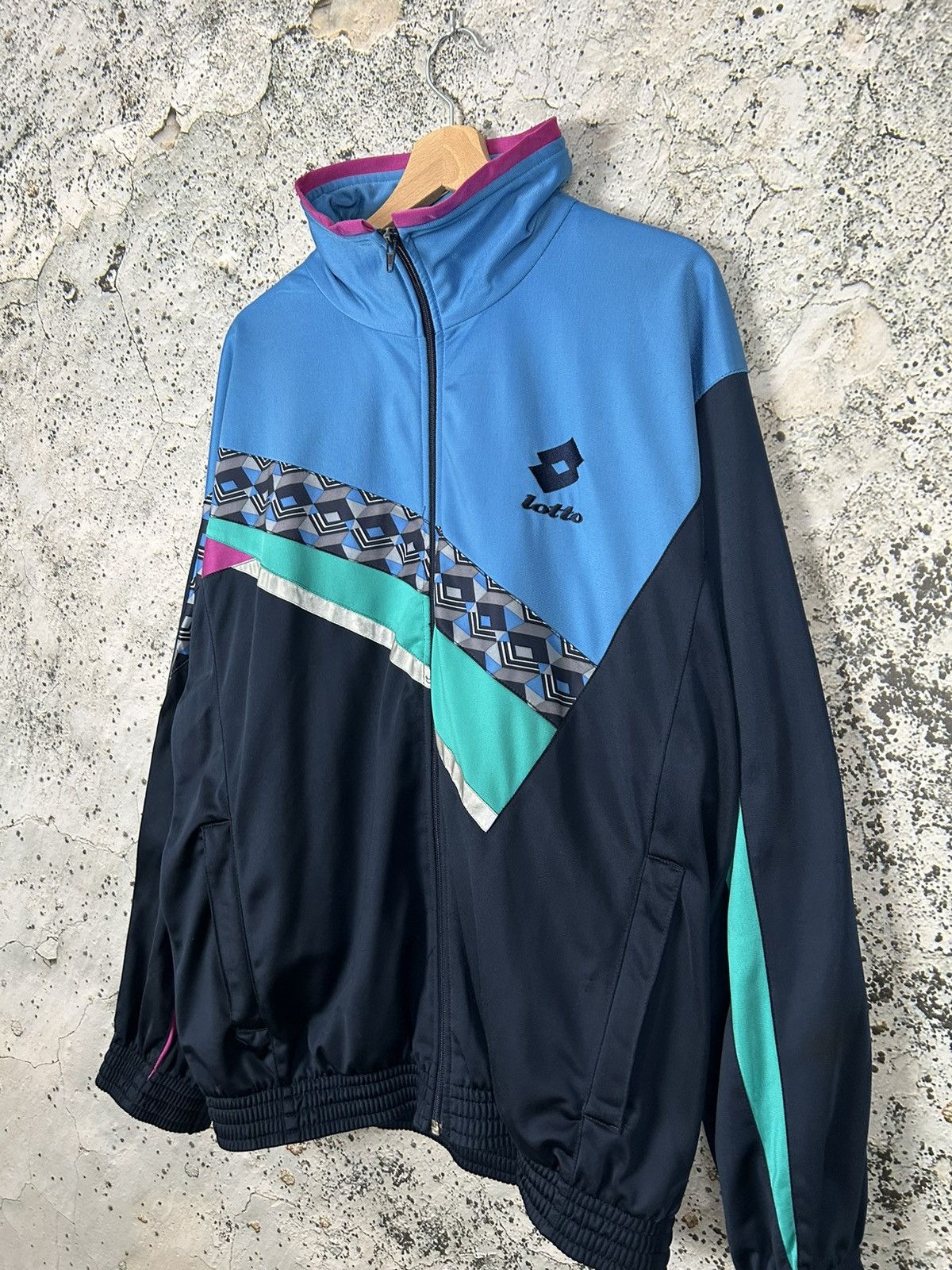 Lotto Sport Vintage Lotto Zip Up Sweatshirt Nylon Sportswear 90s Hype Size US XL / EU 56 / 4 - 2 Thumbnail