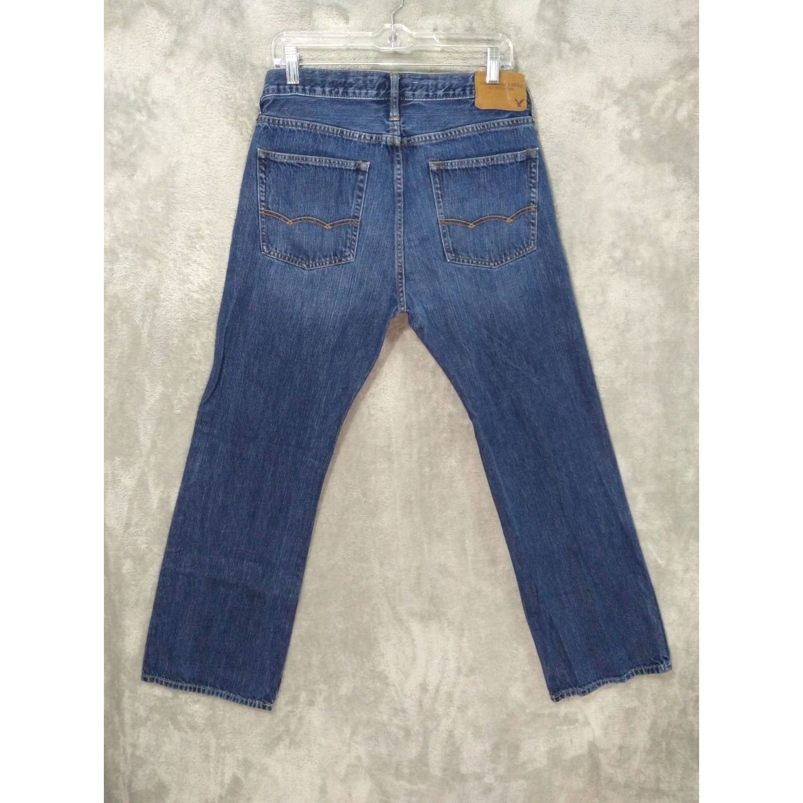 American Eagle Outfitters American Eagle Jeans Men 31x30 Blue Denim Bootcut Low Rise Dark Wash Size US 31 - 2 Thumbnail