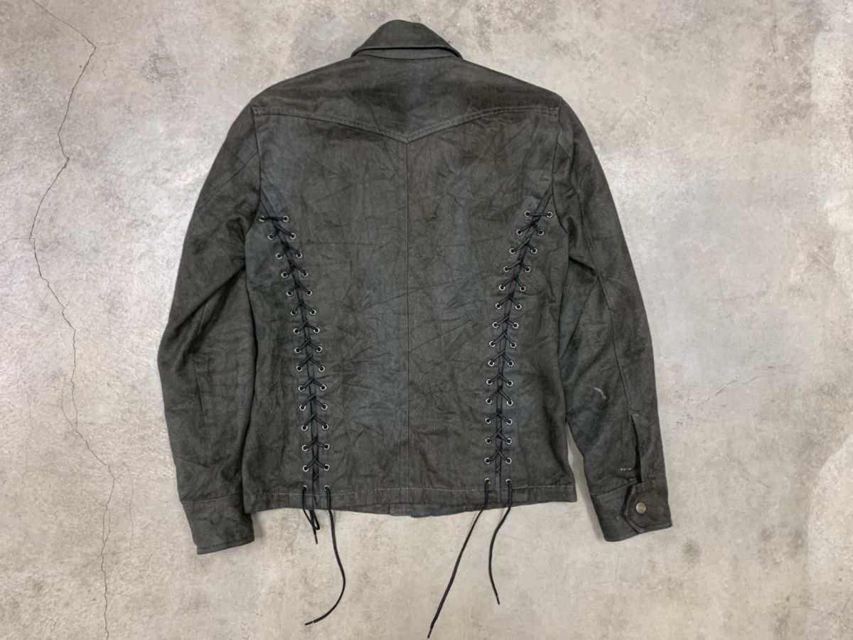 Tornado Mart Tornado Mart Suede Leather Punk Style Lace Up Jacket Size M / US 6-8 / IT 42-44 - 23 Thumbnail
