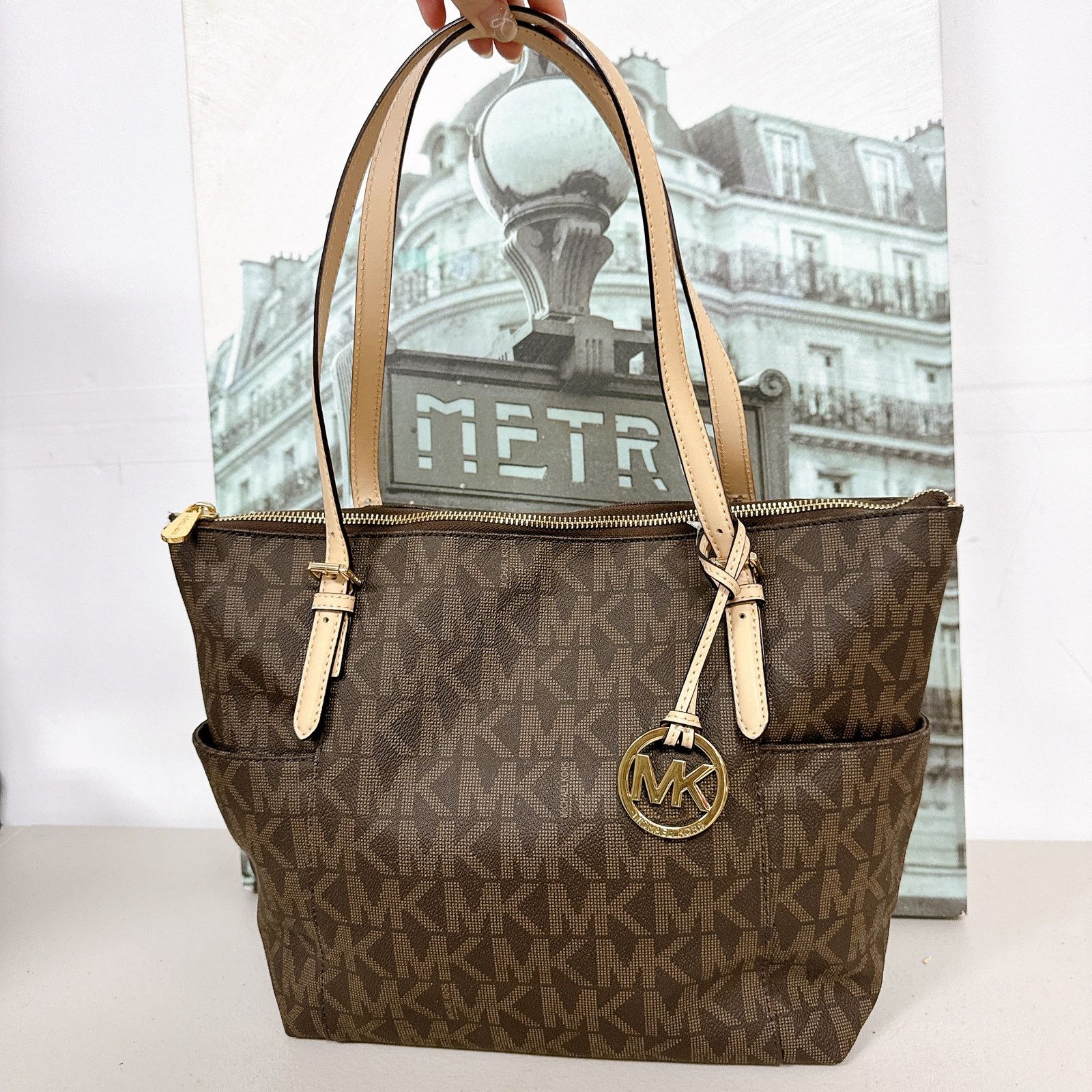 Michael Kors Michael Kors 35T2GTTT8B Jet Set East West Top Zip Tote Bag Size ONE SIZE - 1 Thumbnail