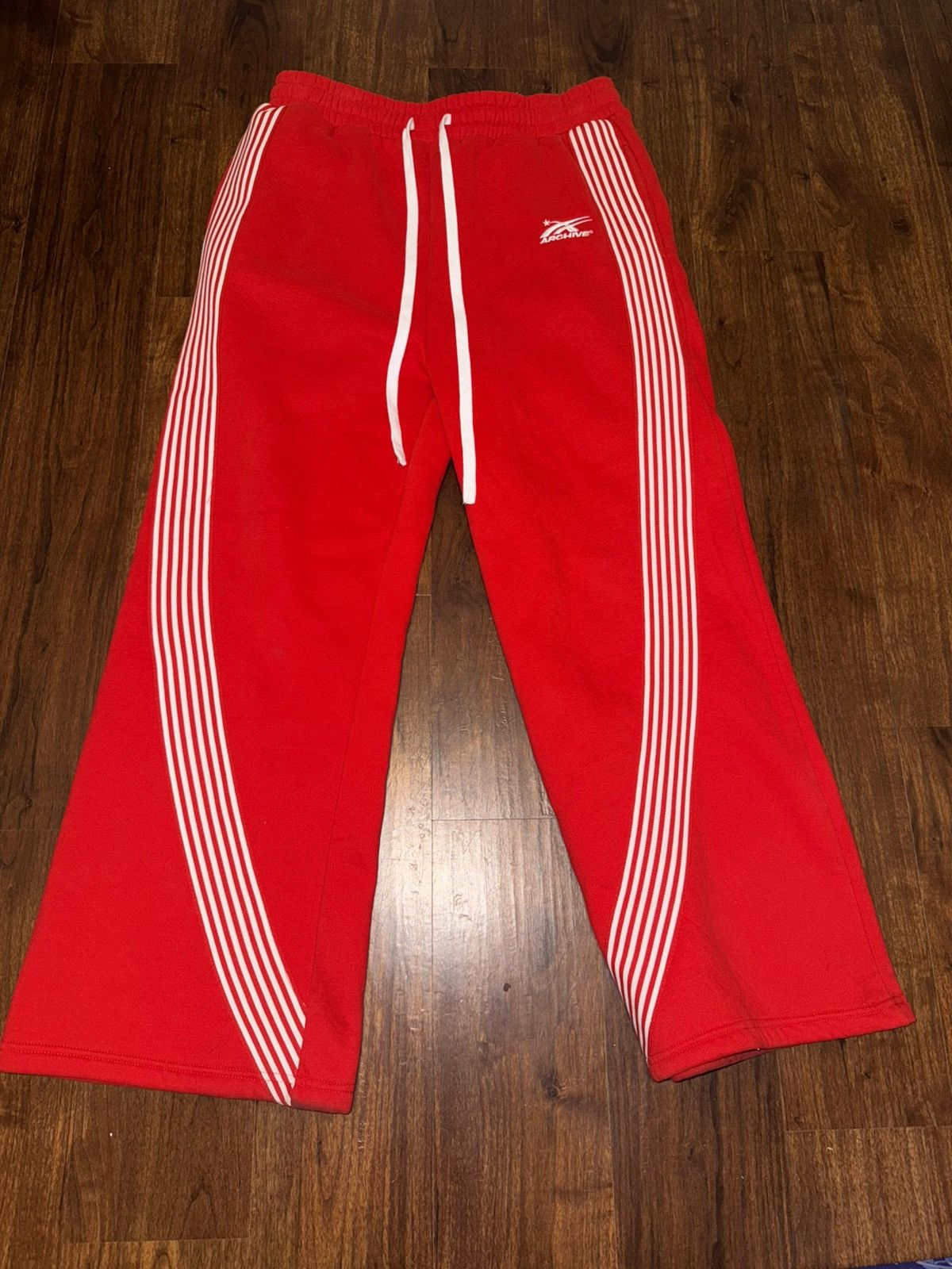 HYPEDEPT ARCHIVE ESSENTIAL WIDELEG SWEATPANTS RED Size US 34 / EU 50 - 1 Thumbnail