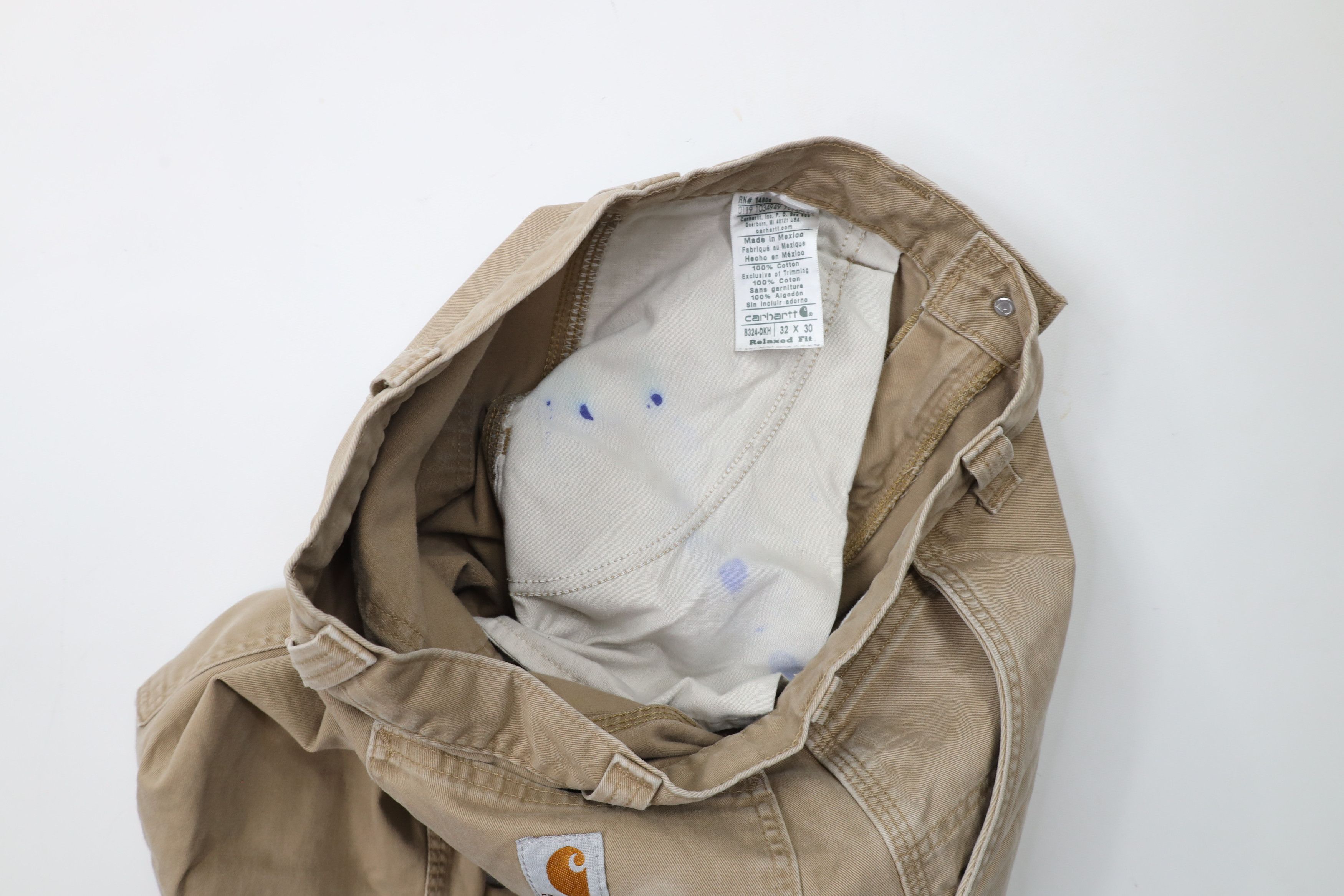 Carhartt × Vintage Vintage Y2K Carhartt Relaxed Fit Dungaree Pants Dark Khaki Size US 32 / EU 48 - 11 Thumbnail